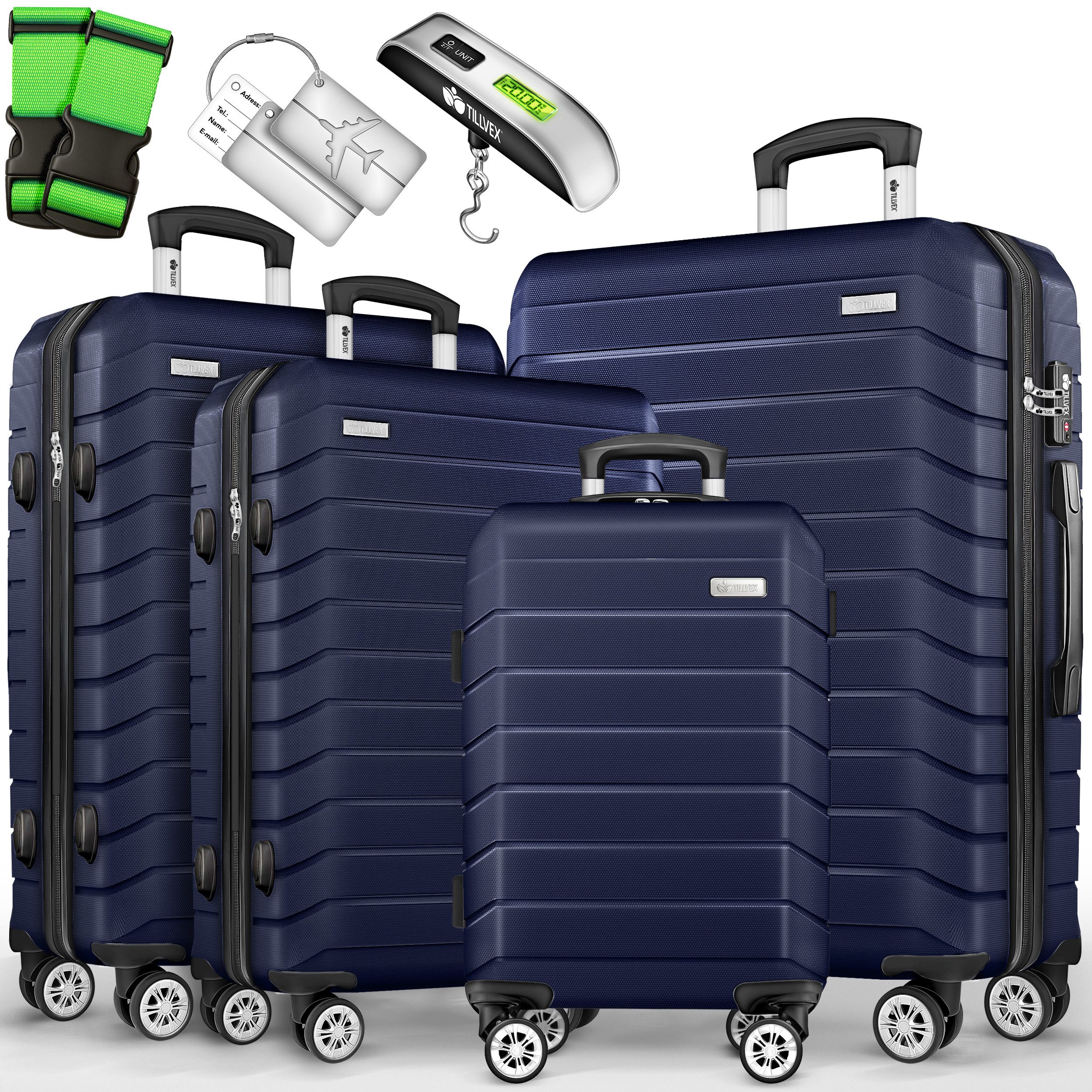 tillvex Trolleyset Reisekoffer Set Koffer Hartschale günstig online kaufen