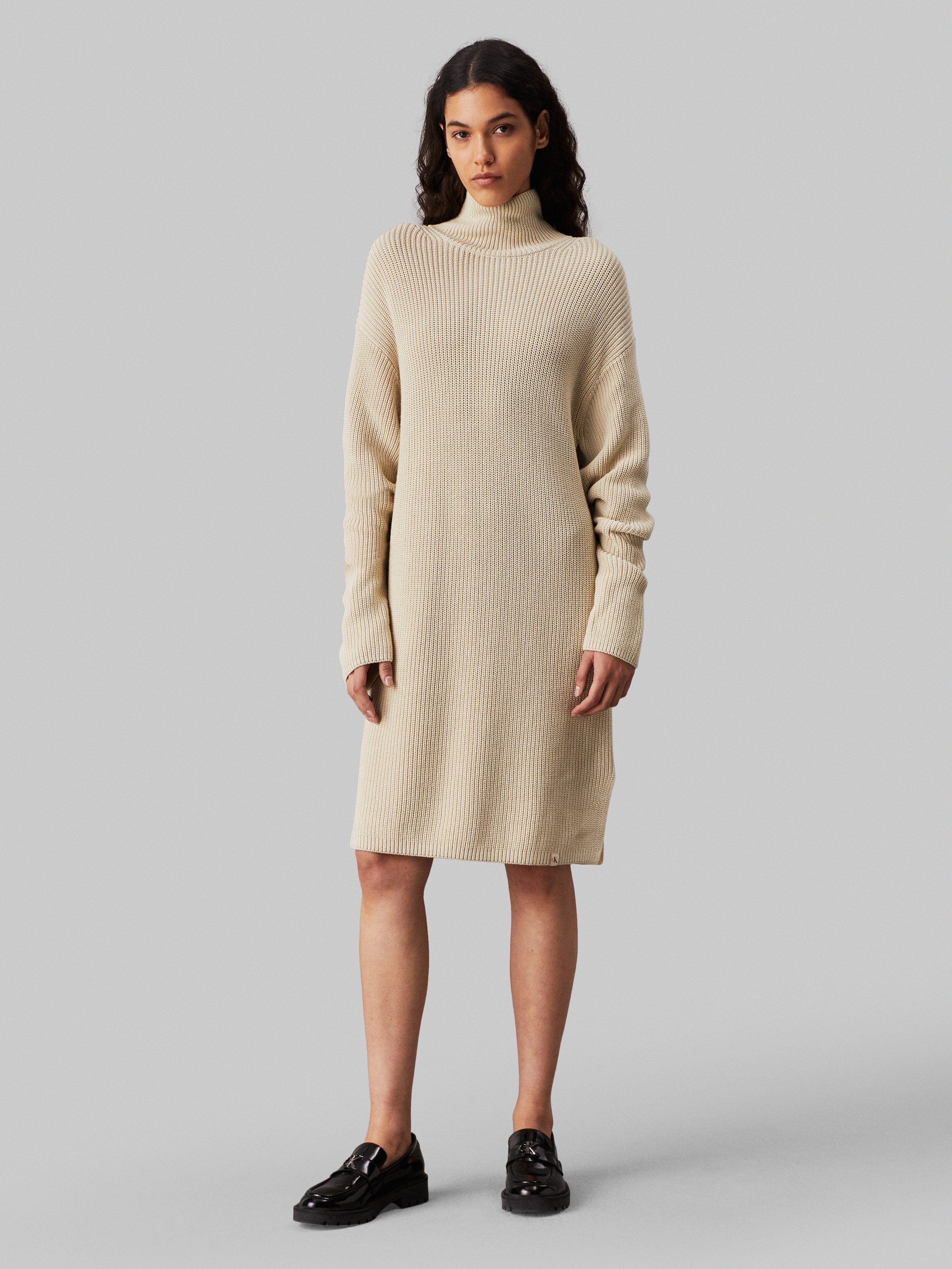 Calvin Klein Jeans Strickkleid CHUNKY LOOSE SWEATER DRESS mit Logopatch günstig online kaufen