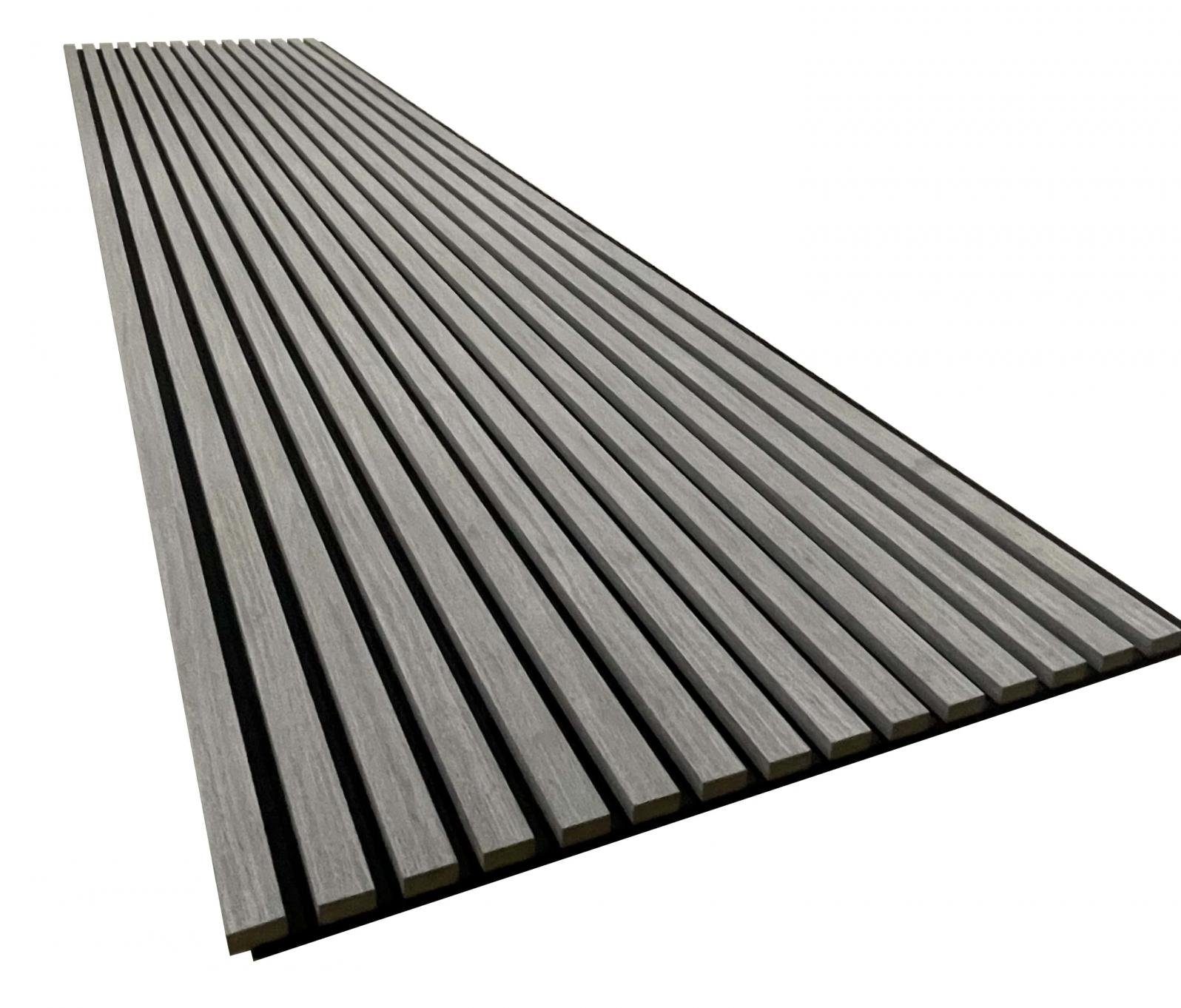 Endorphin Dekorpaneele 4 Stück Akustikpaneele 61x266x2,1cm Holzfurnier Eiche grau, BxL: 61.0x2.66 cm, (4-tlg)