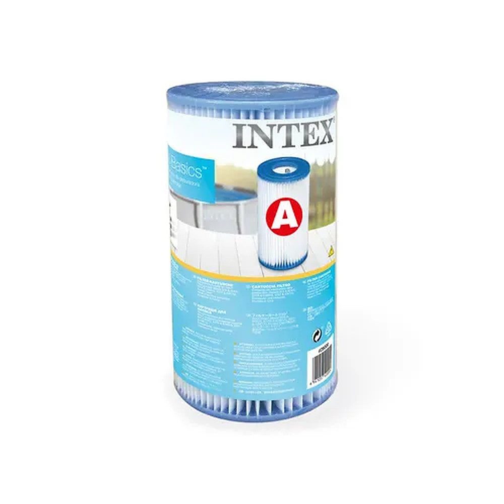 Intex Pool-Filterpumpe Filterkartusche Poolfilter Ersatzfilter (Spar-Set, 1-tlg., 20 x 11 x 11 cm fein), Typ A, werkzeugloser Wechsel, Plisseepapier