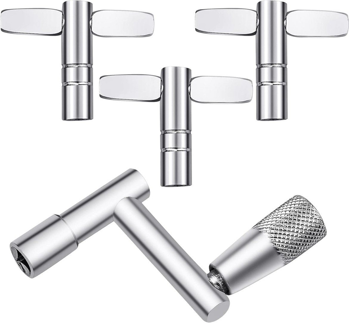 Kityhome Stimmgerät 4-teilig Drumkey-Set aus Metall (3xT-Form, 1xZ-Form) mit rotierender, (Rotierende Funktion), 2 praktische Formen