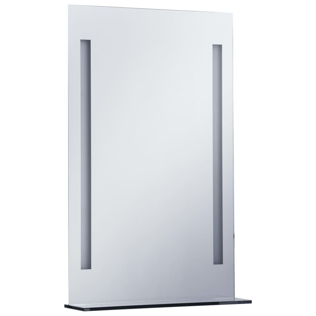 furnicato Wandspiegel Badezimmer-mit LED 60x80 und cm Ablage