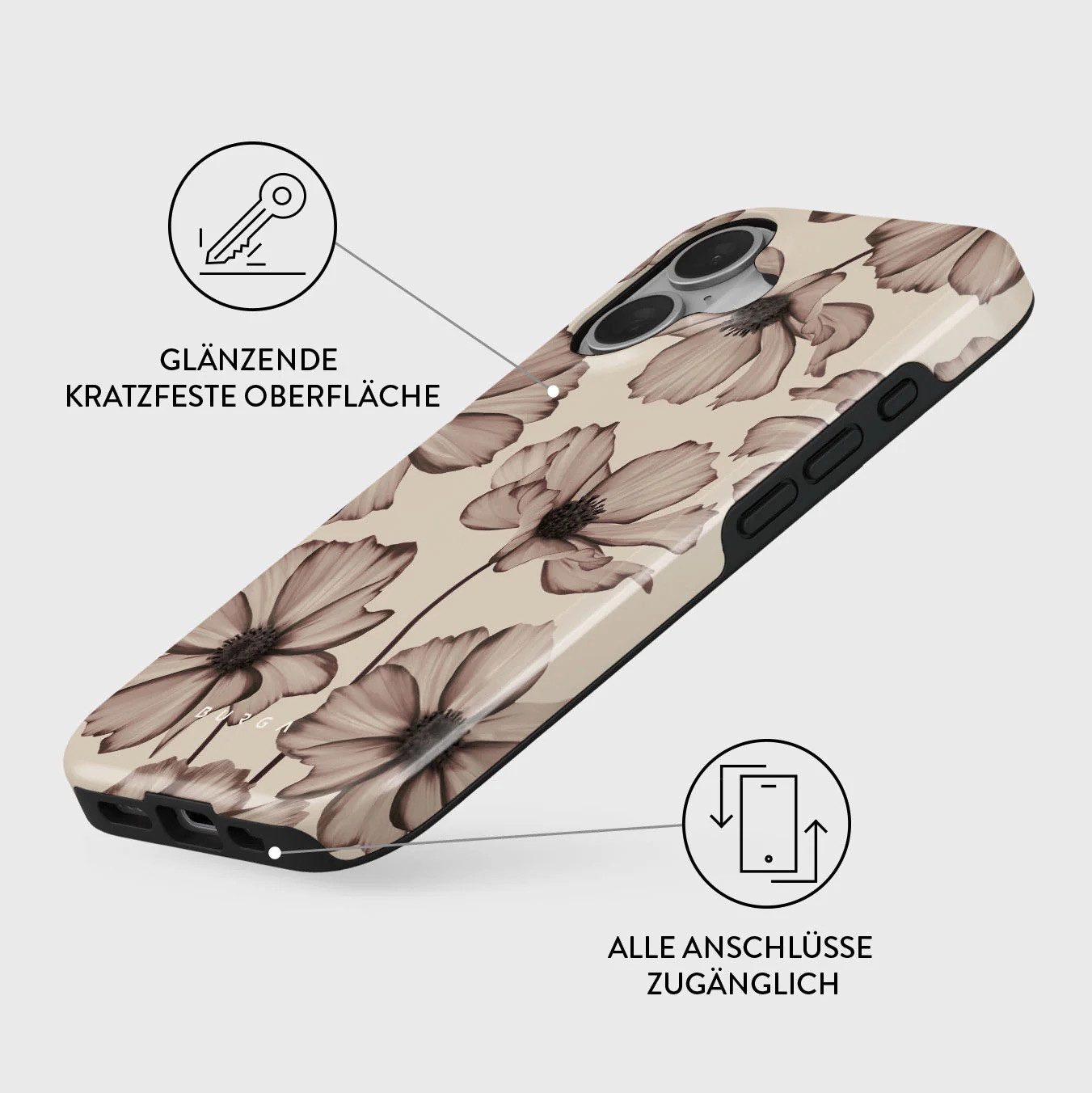 BURGA Handyhülle SafetySet: MagSafe Case Barely Yours + GRATIS Glasschutz iPhone 16