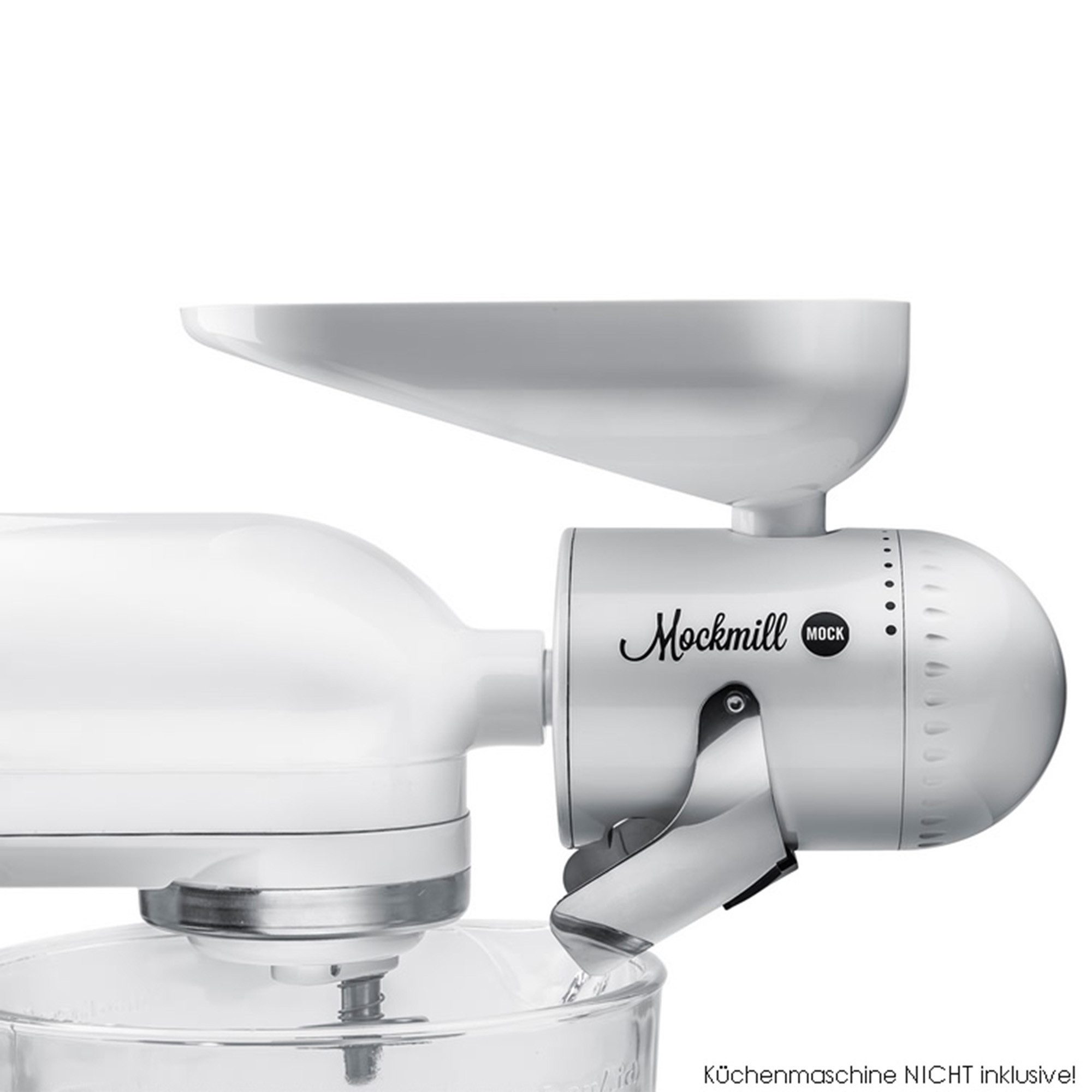Mockmill Küchenmaschinen Zubehör-Set Wolfgang Mock MOCKMILL MM001 Getreidemühlen-Vorsatz für KitchenAid, Zubehör für KitchenAid Küchenmaschinen, robuste Mahlwerk aus Korund-Keramik