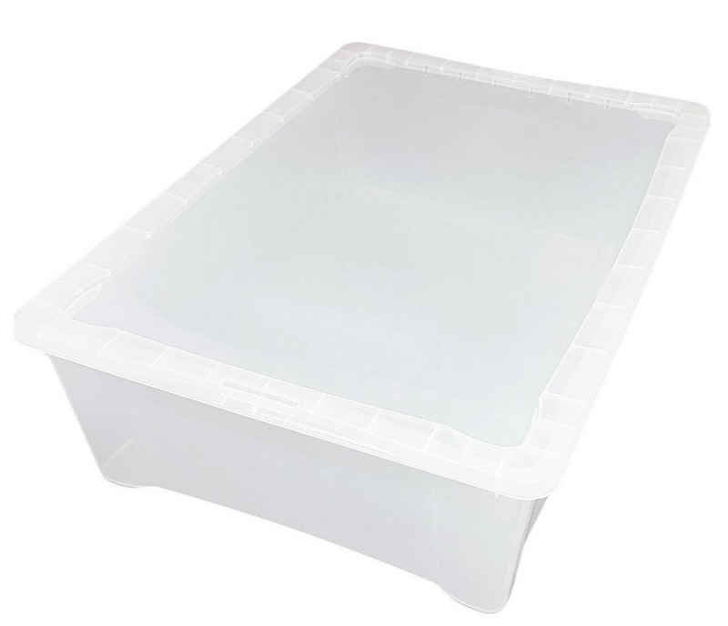 Spetebo Allzweckkiste XXL Kunststoff Aufbewahrungsbox transparent - 24 Liter (Stück, 1 St., Aufbewahrungsbox), ideal zum Aufbewahren von Deko, Spielzeug oder Kleidung