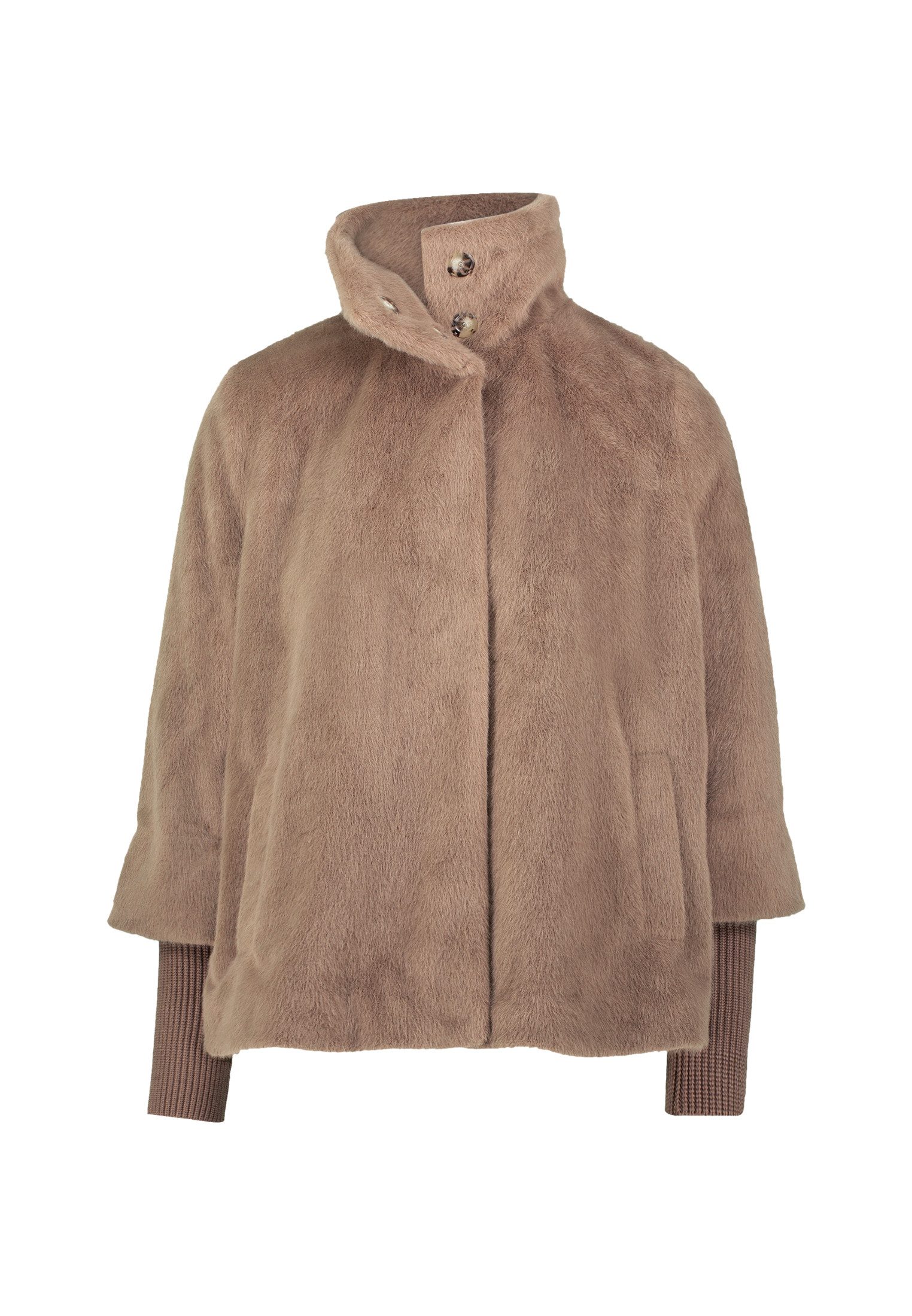 Zero Fellimitatjacke Damen Fellimitat-Jacke mit Stehkragen günstig online kaufen