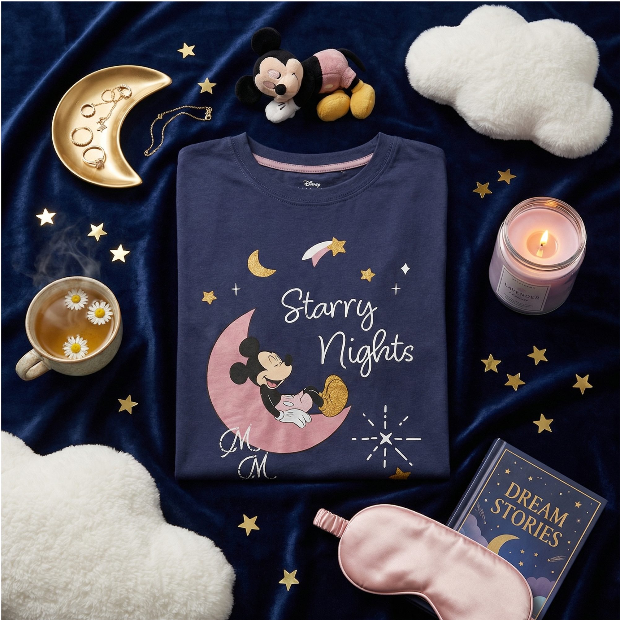 Disney Pyjamaoberteil Disney Mickey Maus Damen kurzarm Schlafshirt S-XL 100% Baumwolle