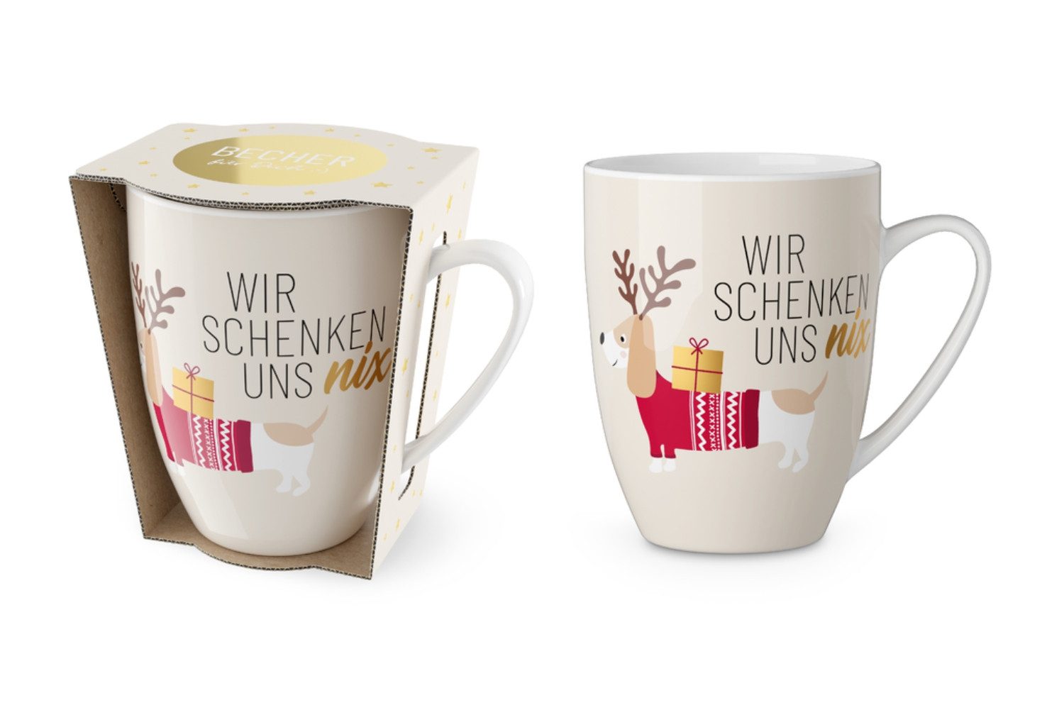 La Vida Geschenk für Dich Tasse la Vida Becher für Dich, 250 ml, Weihnachtstassen, Porzellan, Spülmaschinengeeignet
