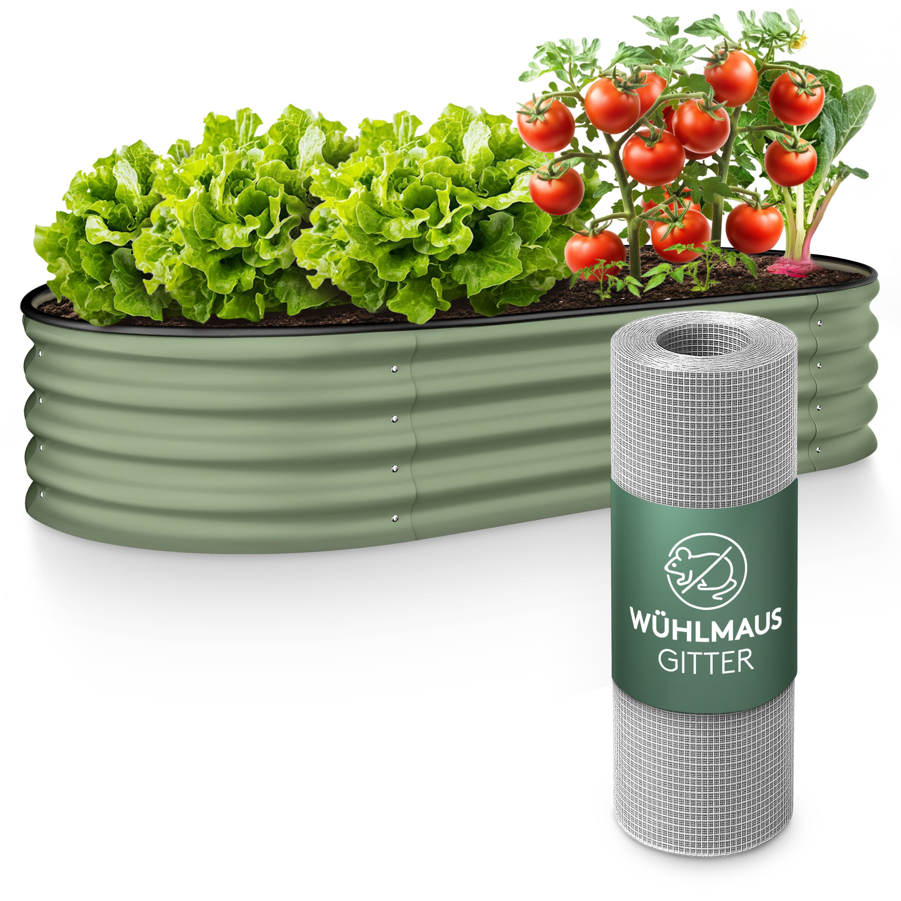 GRUNA Hochbeet GRUNA - Hochbeet Metall I 6 in 1 Modular Hochbeete-Kit