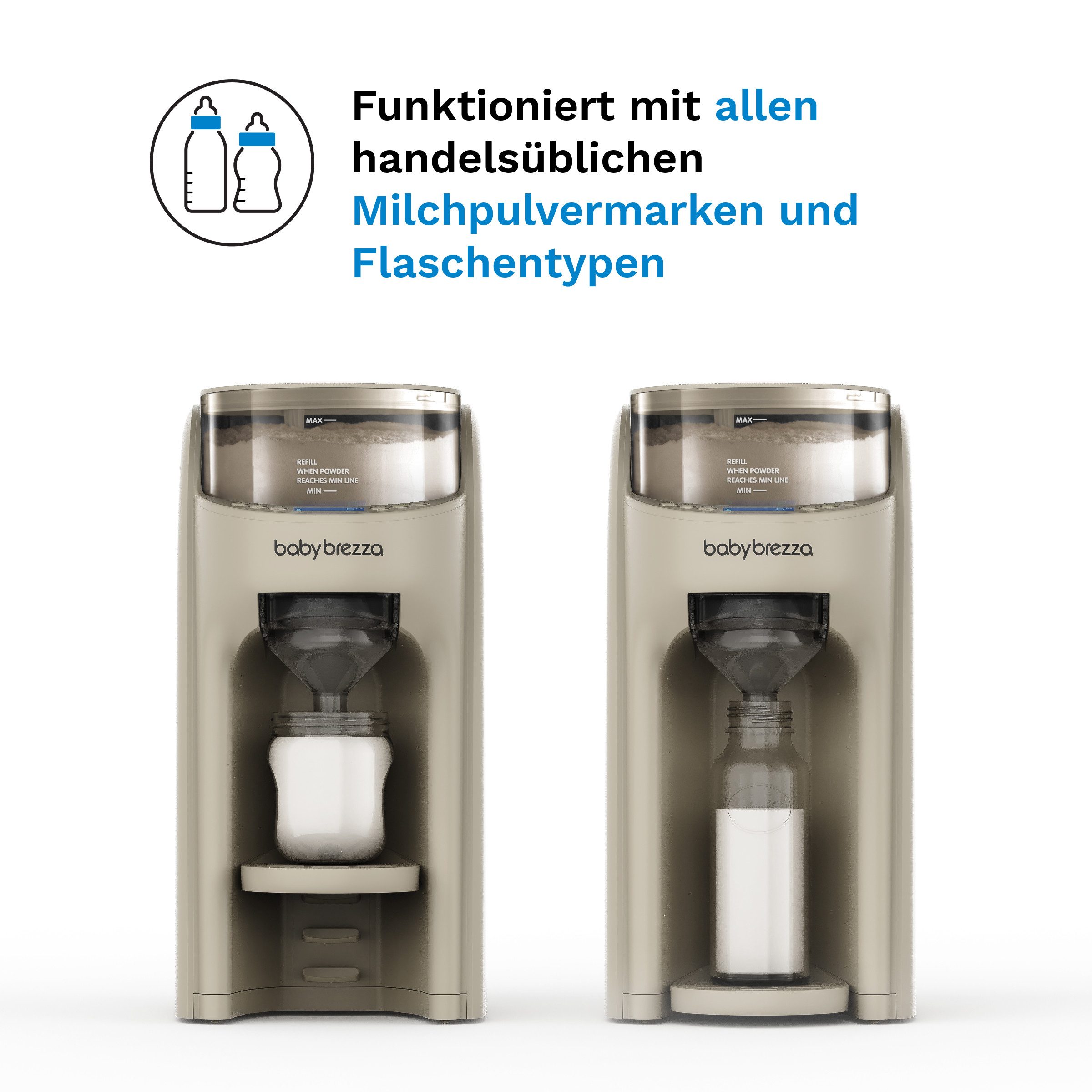 Baby Brezza Babyflaschenwärmer Automatischer Flaschenzubereiter mit Pulvermischung und Temperaturwahl, Zubereitung in Sekunden – ideal auch für nachts – Bild 4 von 5
