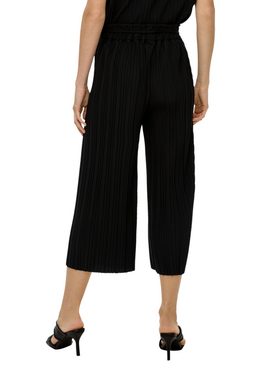 s.Oliver BLACK LABEL Stoffhose Plissierte Hose mit Wide Leg Bindegürtel