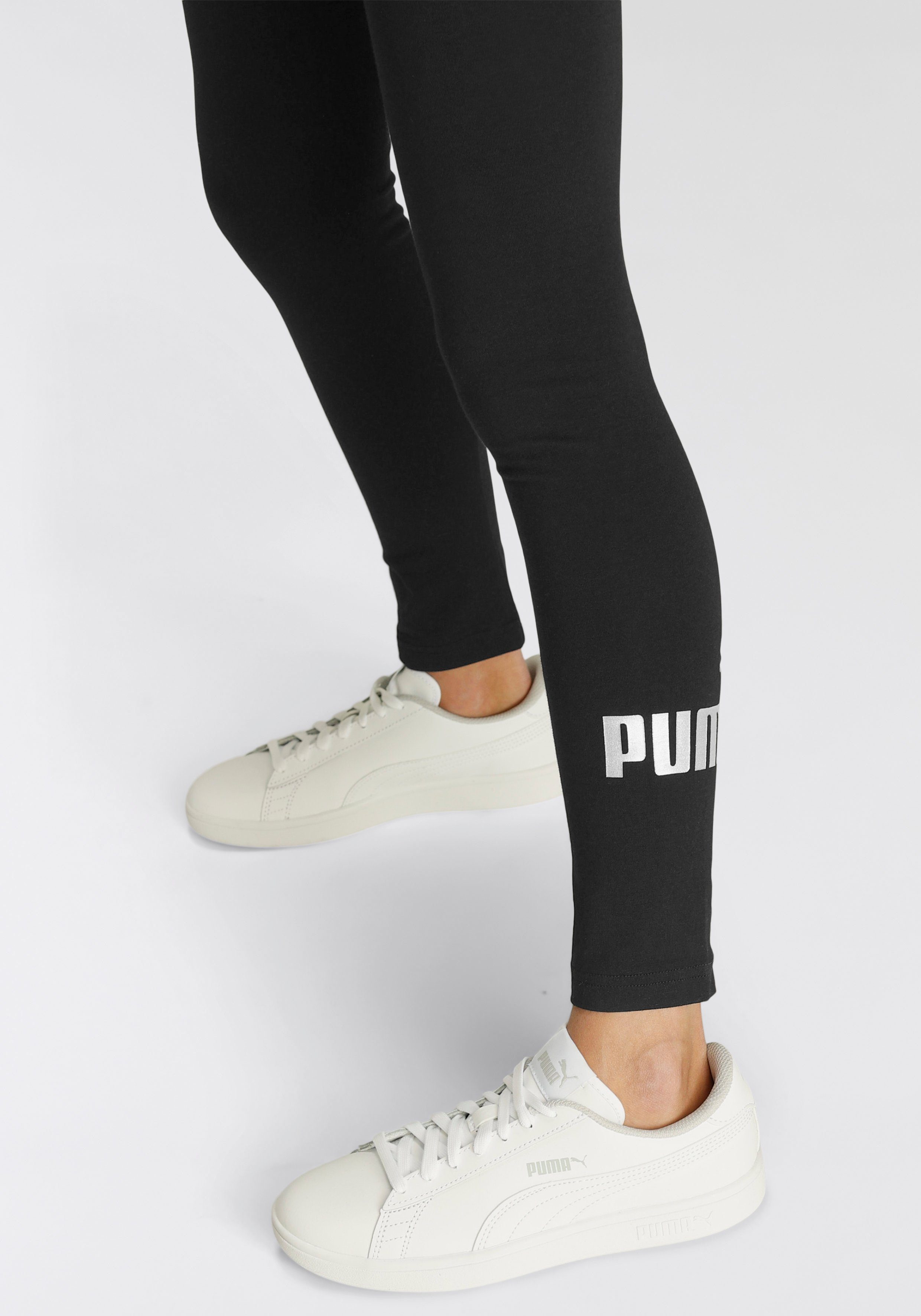 Black LEGGINGS ESS+ G PUMA Leggings LOGO