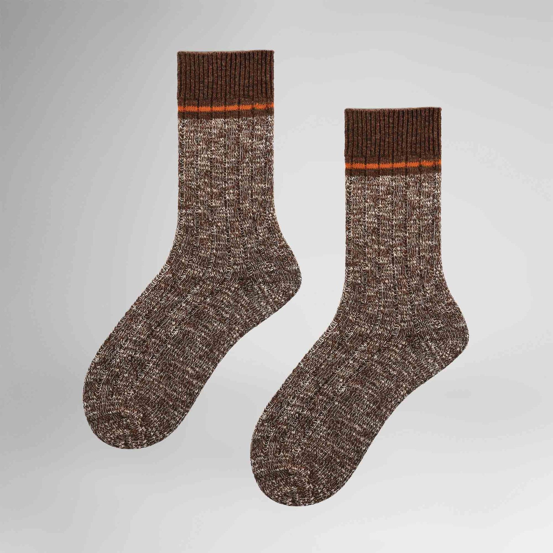 Hudson Basicsocken Cozy Slub (1-Paar) Socken mit Effektgarn und abgesetztem Bund