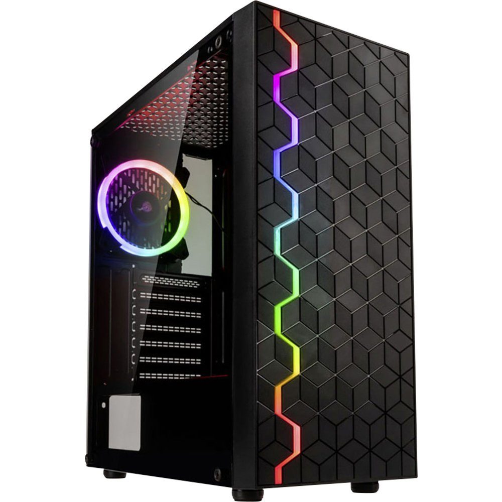 PC-Gehäuse Kolink INSPIRE K8 Midi-Tower Gaming-Gehäuse, Gehäuse Schwarz