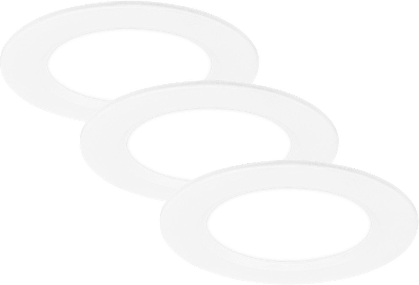 Briloner Leuchten Einbauleuchte Briloner LED Einbauleuchte Jeft 3er Set 3x 3W, Inkl. Leuchtmittel, Nicht dimmbar ohne Bewegungsmelder