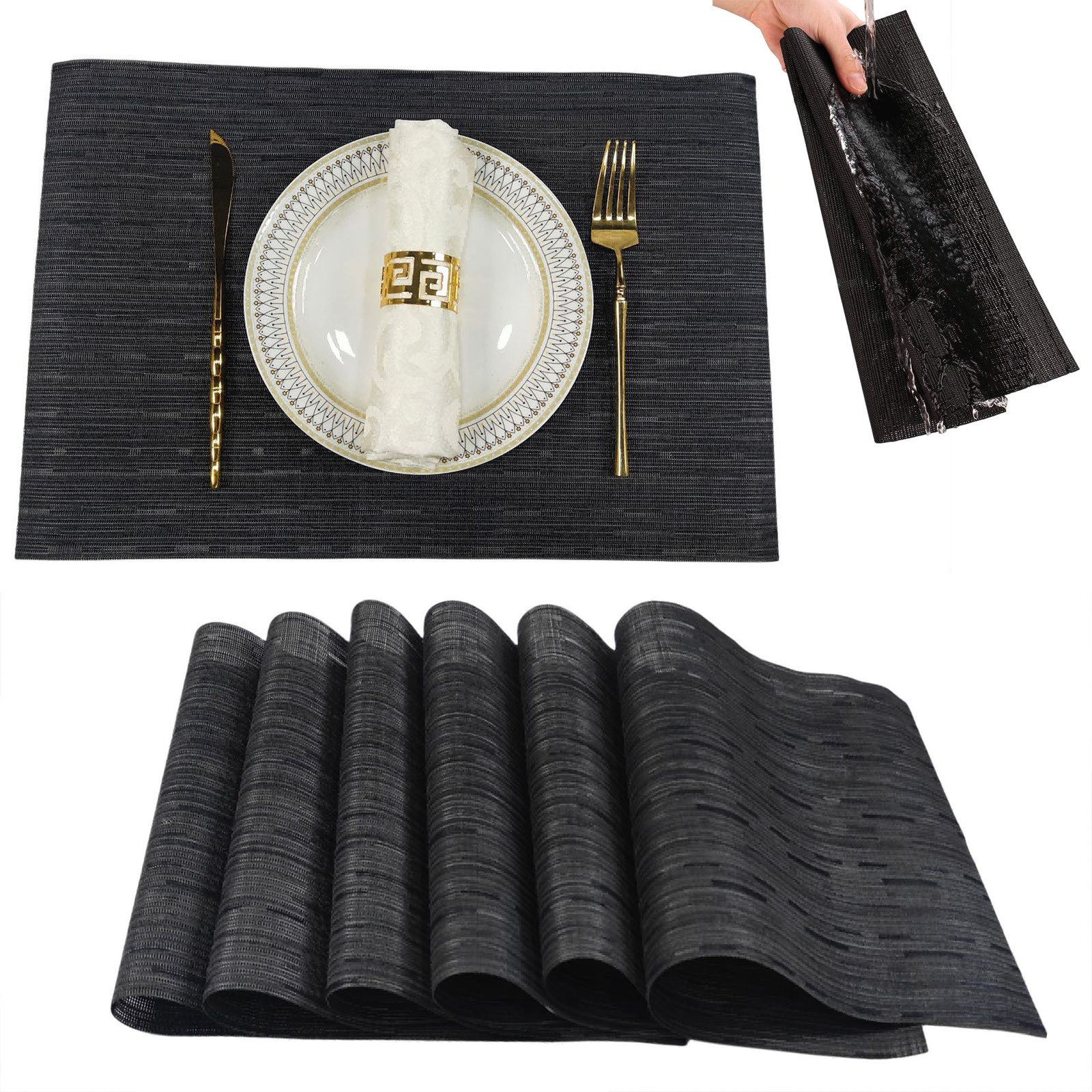 REDOM Platzset 6er Set abwaschbar Tischset Tischuntersetzer, (Platzdeckchen günstig online kaufen