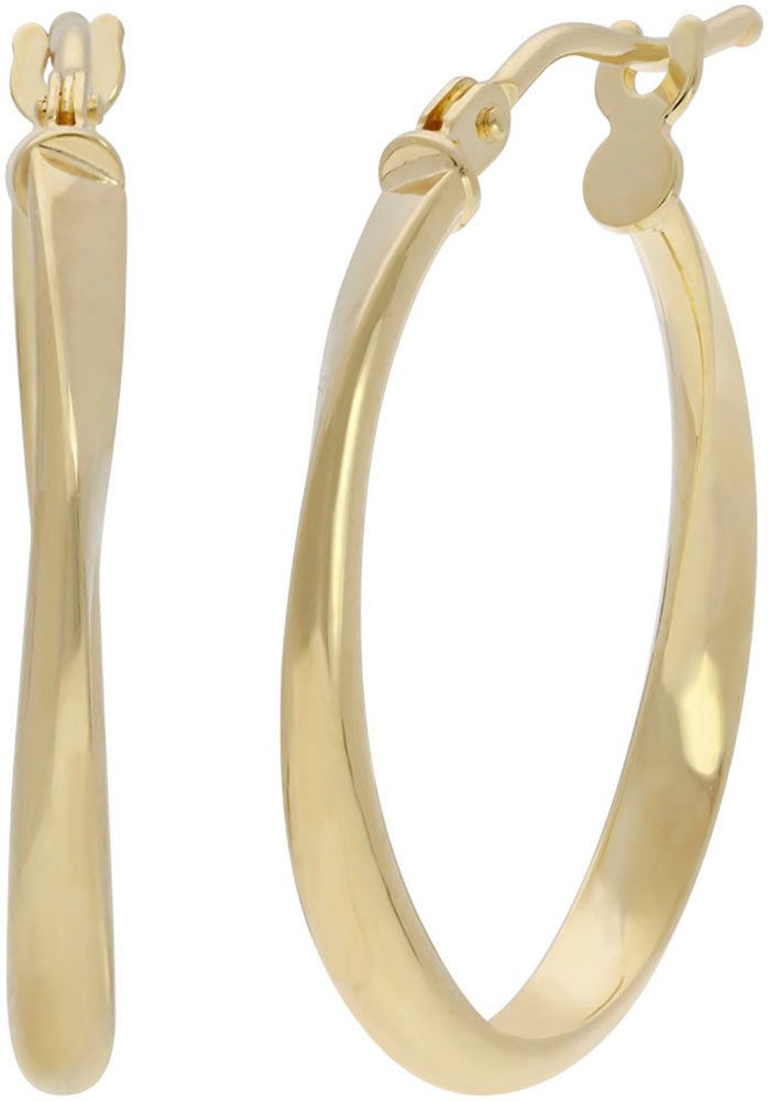 Firetti Paar Creolen Schmuck Geschenk Gold 585 Ohrschmuck Ohrringe gedreht