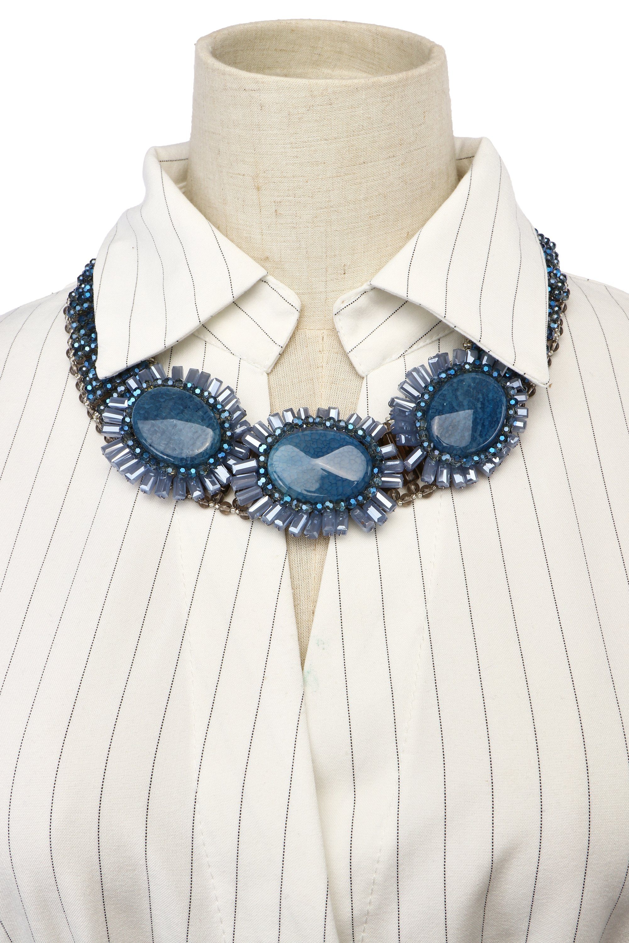 COLLEZIONE ALESSANDRO Statementkette Ragna, geschliffene Glasperlen