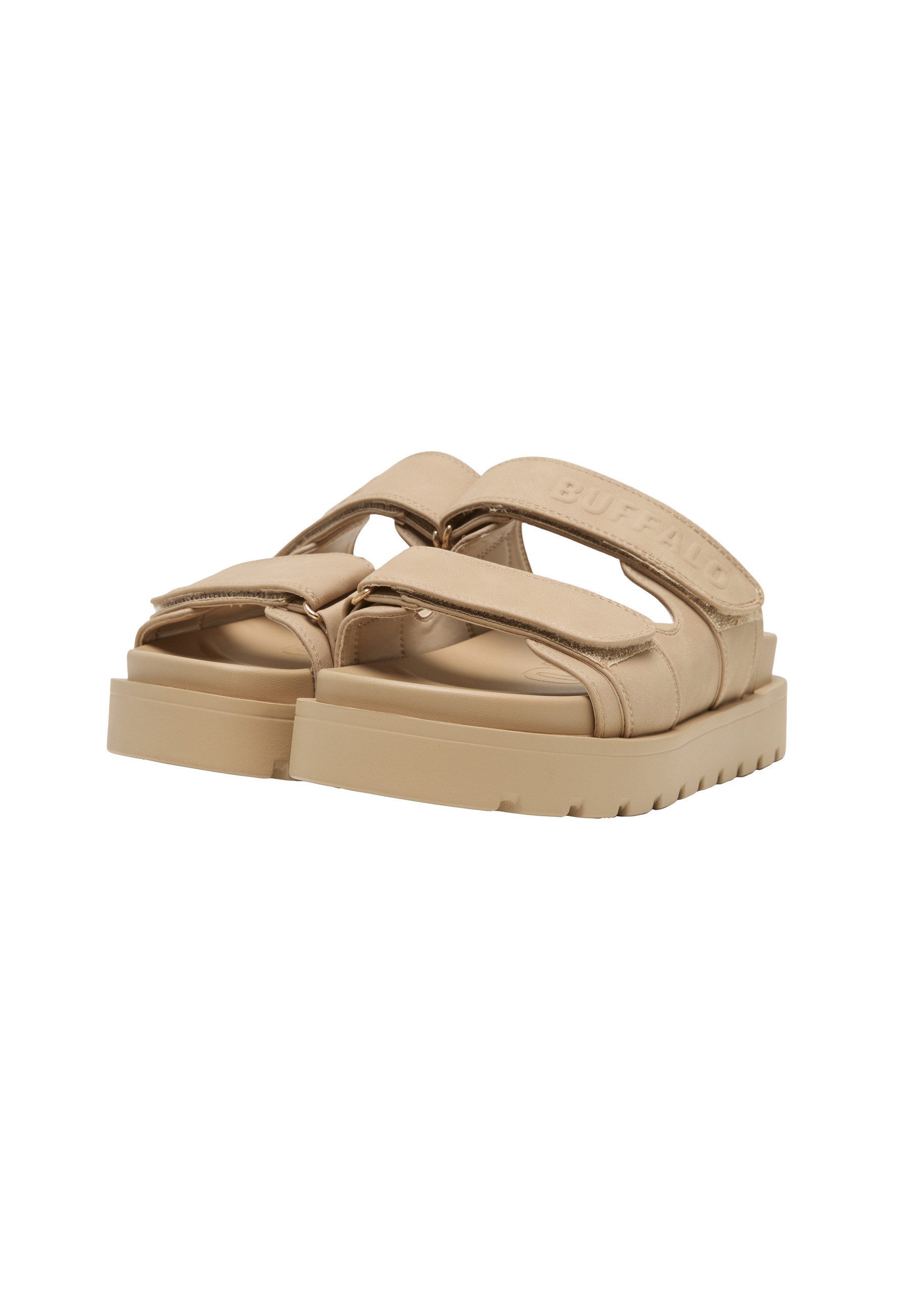 Buffalo Buffalo RAYA VELCRO - VEGAN NAPPA Plateausandaletten
