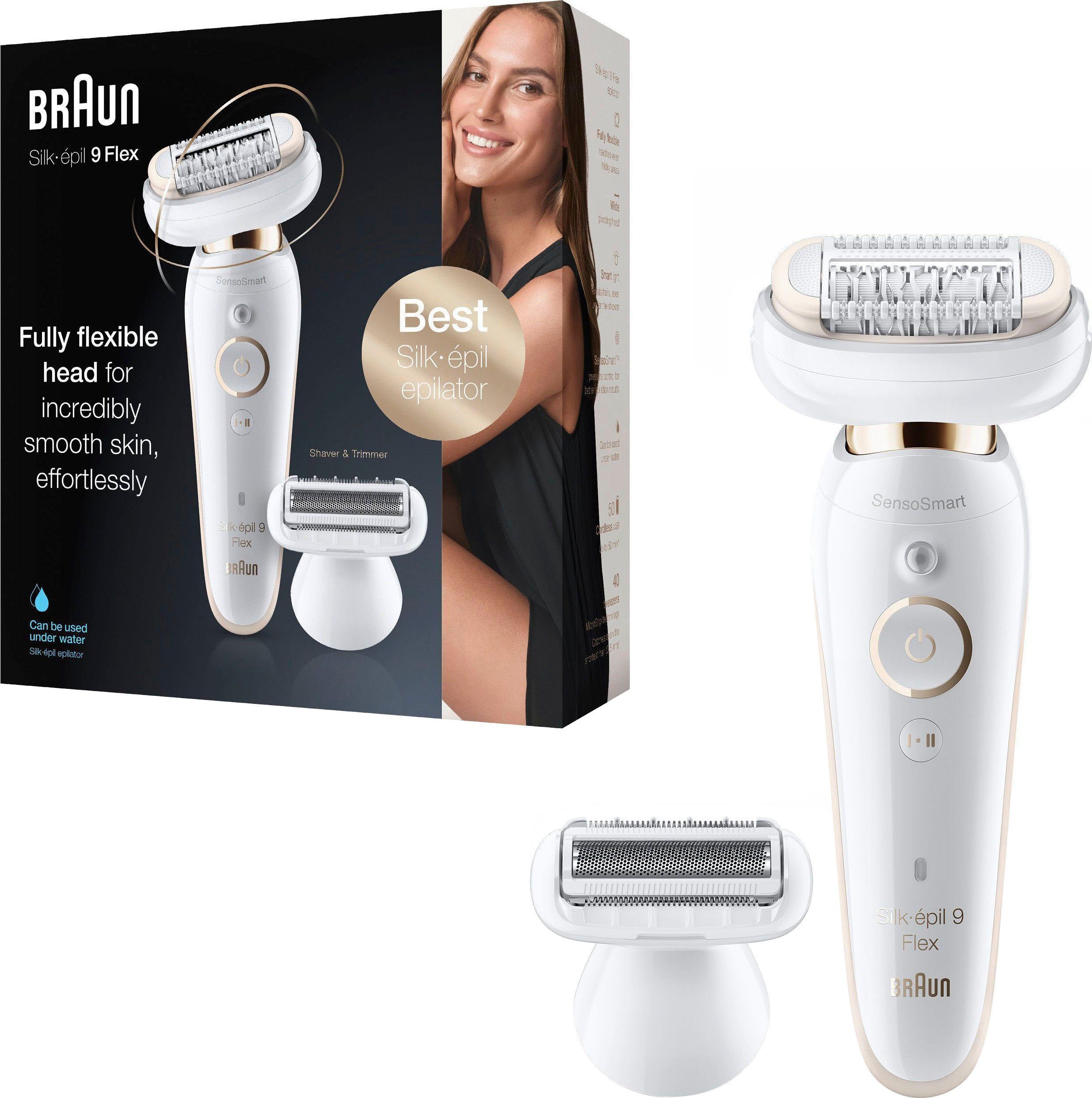 Braun Epilierer Silk-épil 2 Flex St. 9 Aufsätze: 9-002