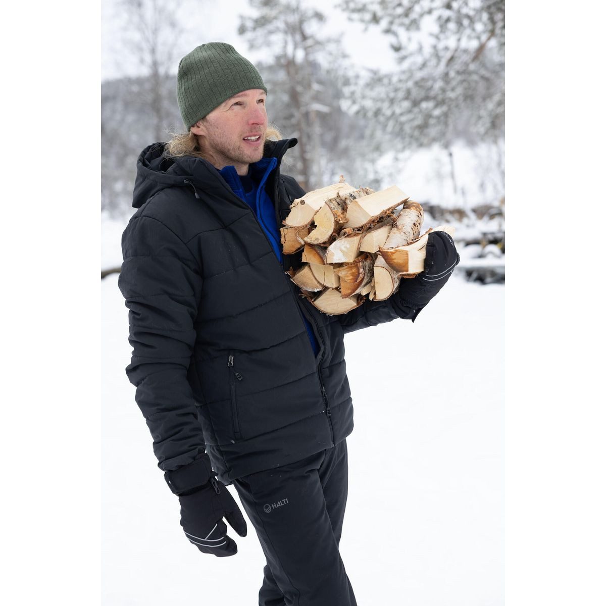 HALTI Skijacke Mellow Puffer Ski Jacket Men's Wasserdichte Pufferjacke für Herren mit funktionalen Skifunktionen