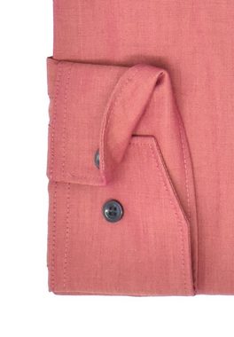 MARVELIS Businesshemd Businesshemd - Comfort Fit - Langarm - Einfarbig - Rot