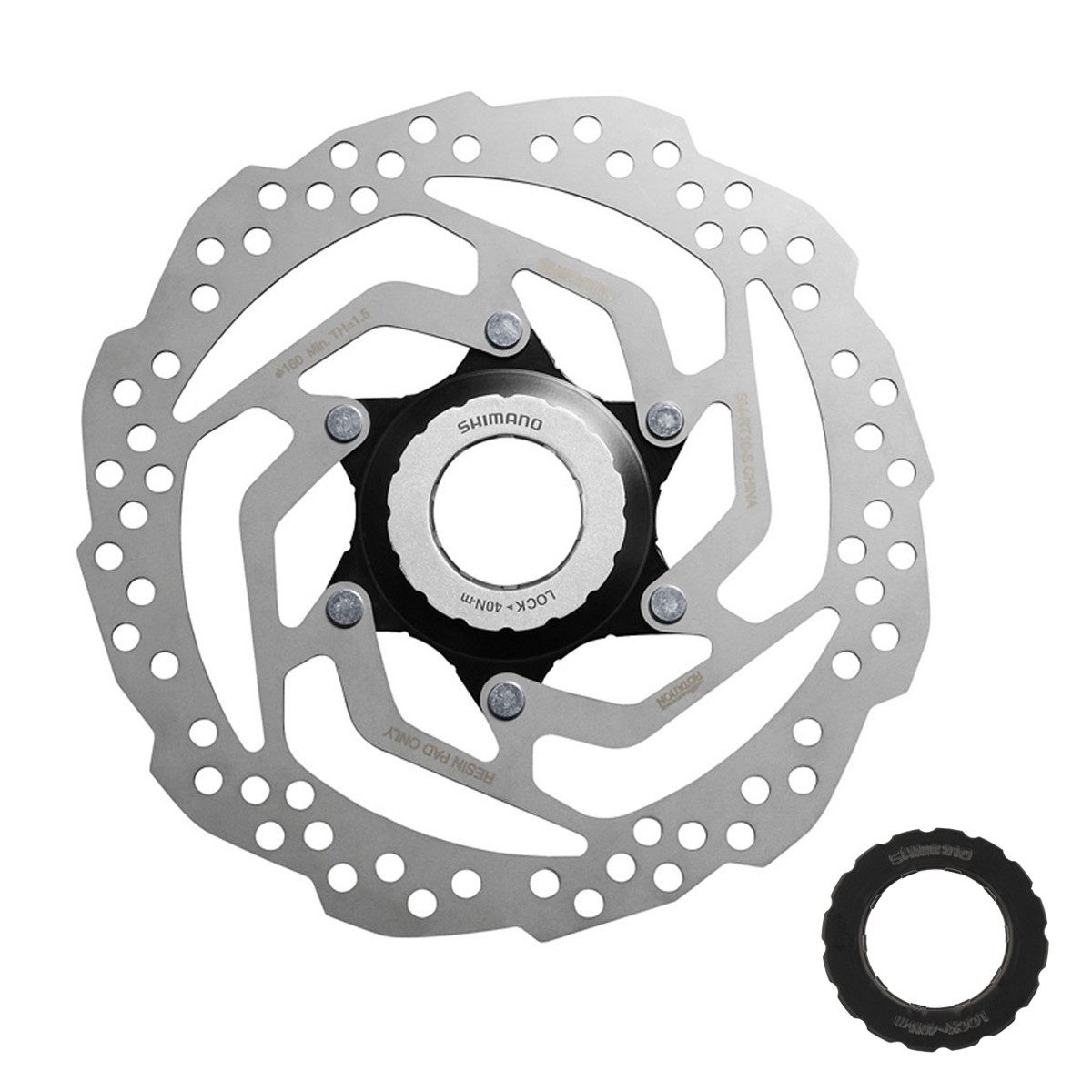Shimano Bremsscheibe SM-RT10 Center-Lock inkl. Verschlussring, lose verpackt