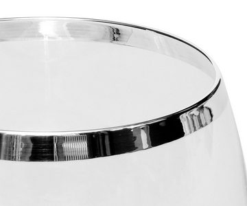 Brillibrum Glas Edle Wassergläser mit 1000er Feinsilber Rand Kristallglas mit Echtsilber Trinkglas für Wasser Saft & Kaltgetränke