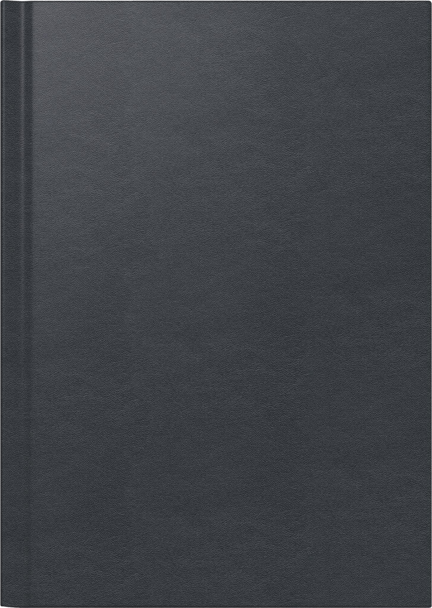 BRUNNEN Taschenkalender BRUNNEN 1079557906 Buchkalender A5 sw 1S/1T Leder