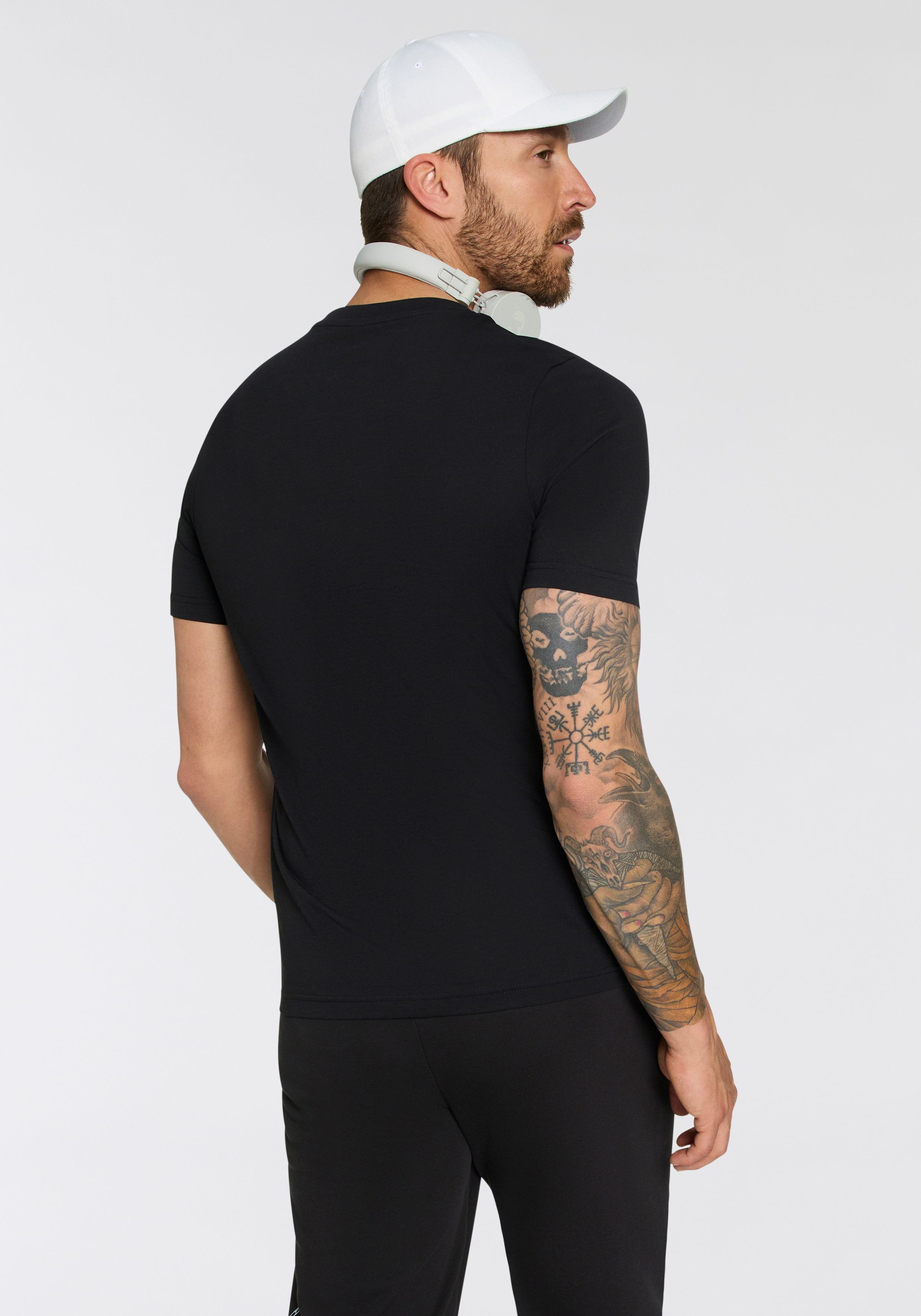 PUMA T-Shirt ESS LOGO TEE MULTIPACK M (2-tlg) Regular Fit, sportlicher Stil, Rundhalsausschnitt, aus Baumwolle