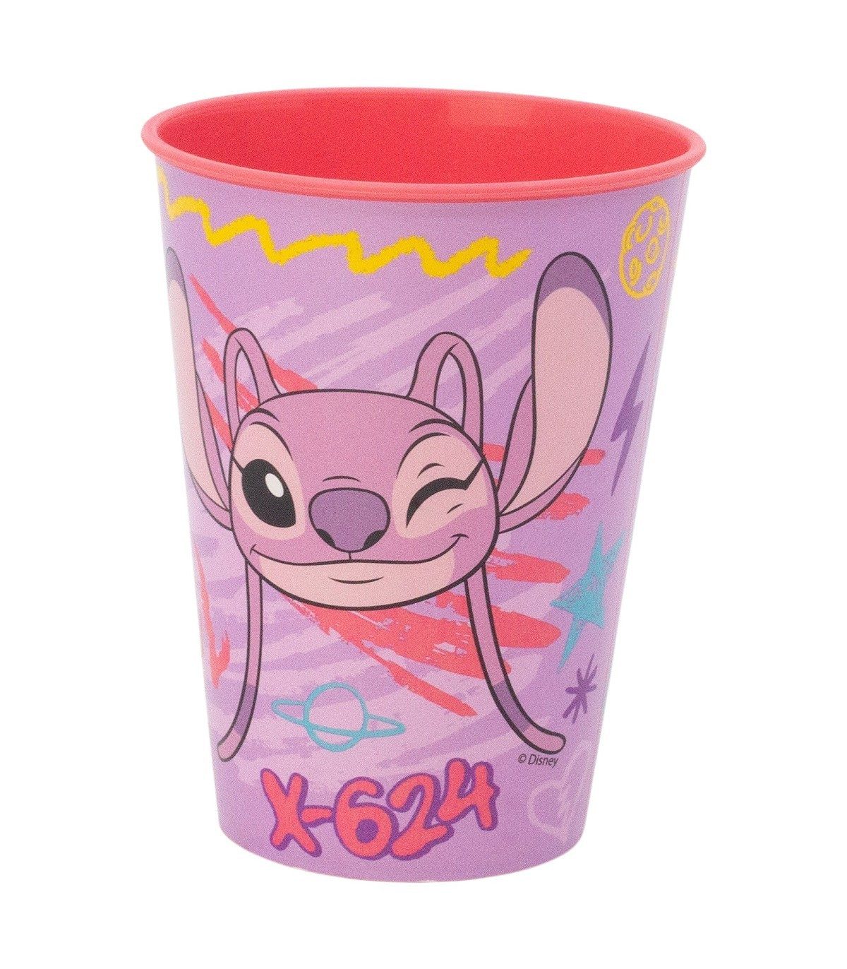 Disney Becher Stitch Angel Trinkbecher 260 ml Kinder Tumbler für Alltag Freizeit