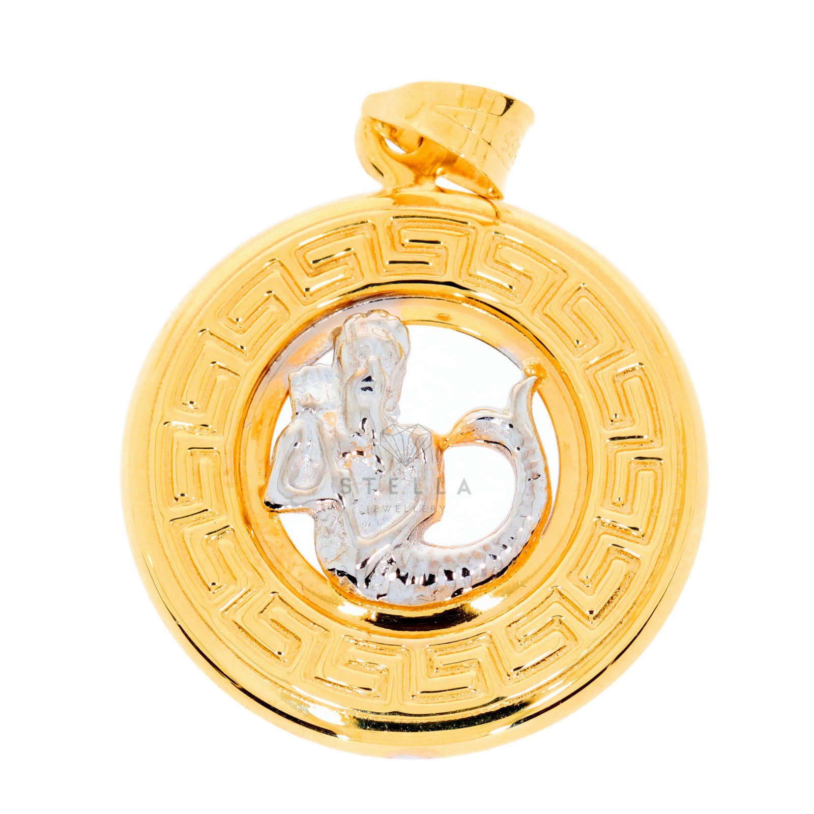Stella-Jewellery Kettenanhänger Sternzeichen Anhänger 585 Gold Horoskop 14 Karat (inkl. Etui), Sternzeichen Anhänger Wassermann (21.01. - 19.02)