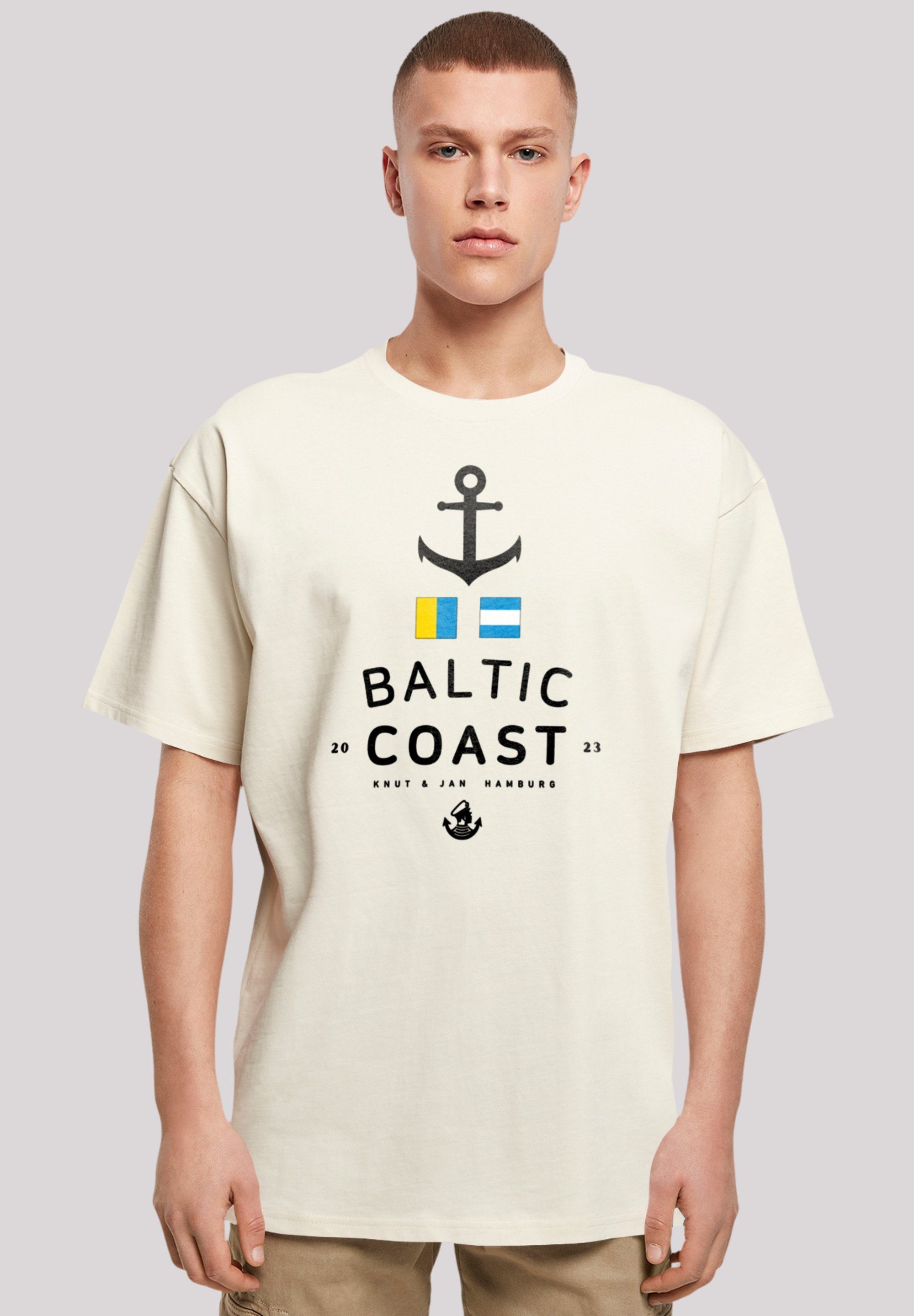 F4NT4STIC T-Shirt Ostsee Baltic Sea Knut & Jan Hamburg Print sand