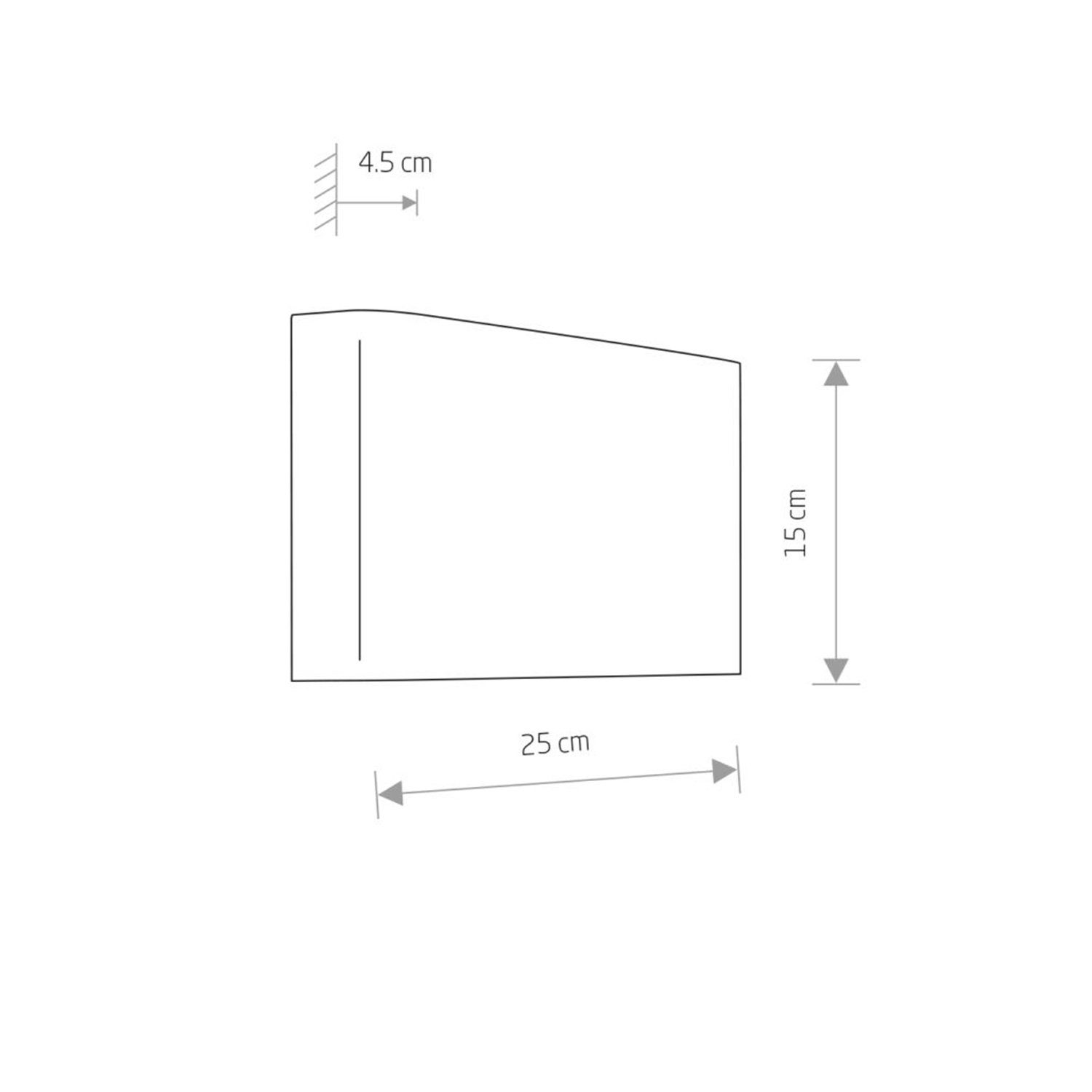 Licht-Erlebnisse Wandleuchte HAGA, ohne Leuchtmittel, Up & Down Lampe Wand Graphit eckig Hotelleuchte Flur Wandlampe
