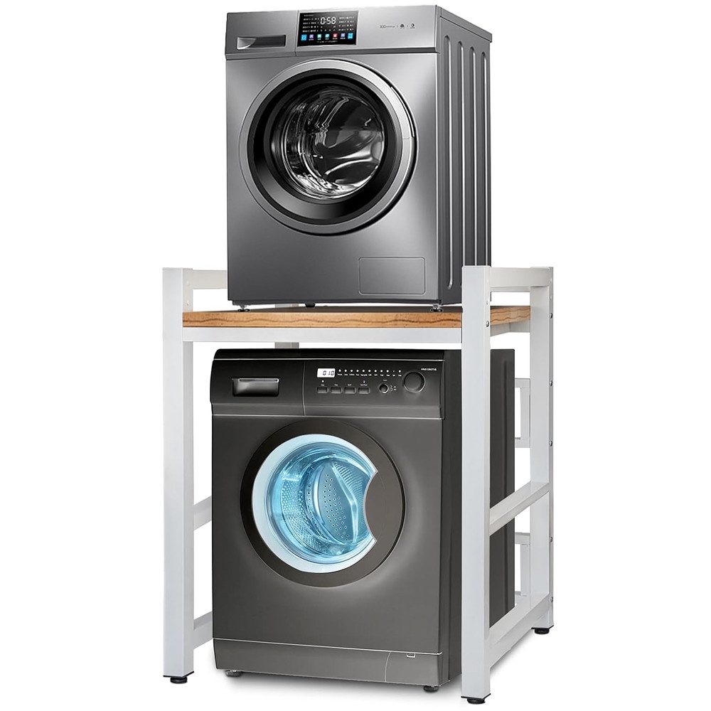 TUWENA Regal Regal über Waschmaschine, Höhenverstellbarer Lagerregal über Trockner, Tragfähigkeit 250 kg,für Waschmaschine und Trockner, 73 * 63 * 105cm
