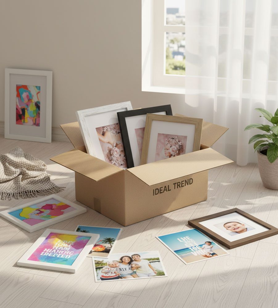 IDEAL TREND Bilderrahmen Bilderrahmen Holz Rahmen Plexi Acryl Collage Wandd günstig online kaufen