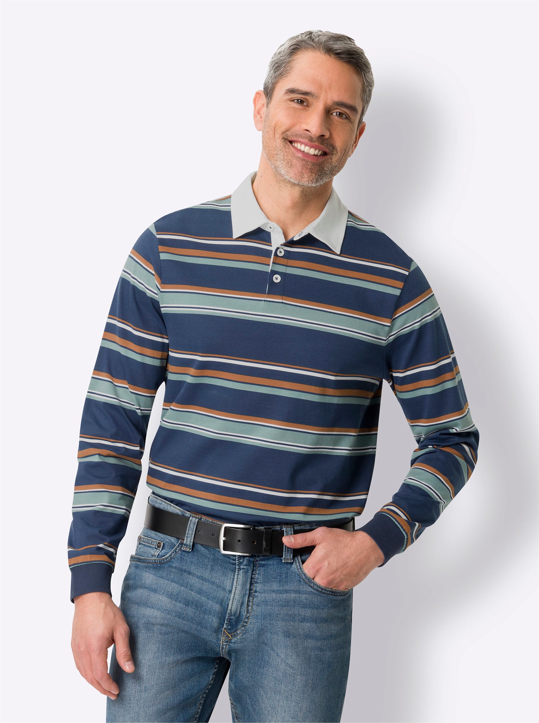 Sieh an! T-Shirt Langarm-Poloshirt . günstig online kaufen