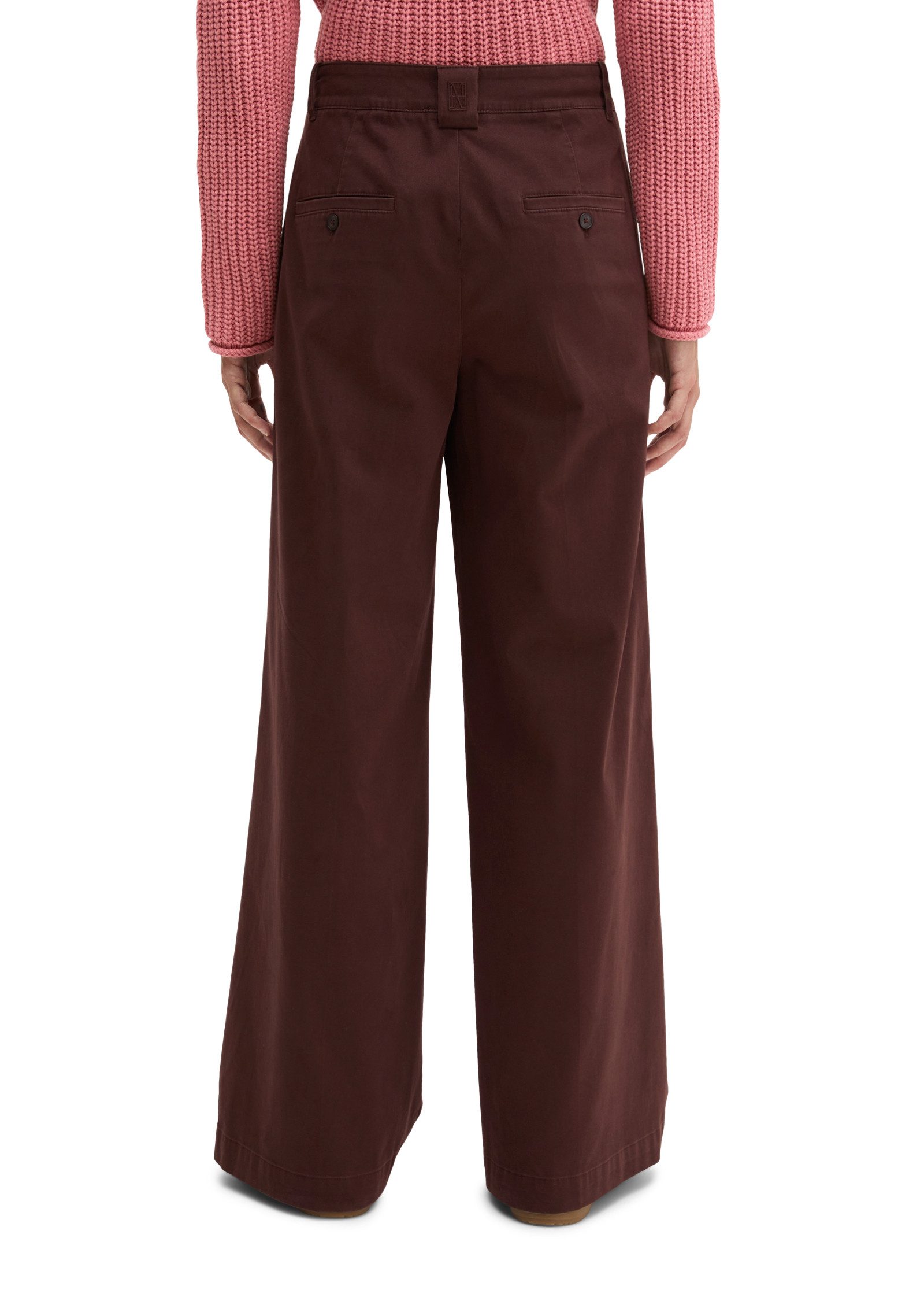 Marc O'Polo Stoffhose Margo Wide aus Organic Cotton-Satin-Stretch