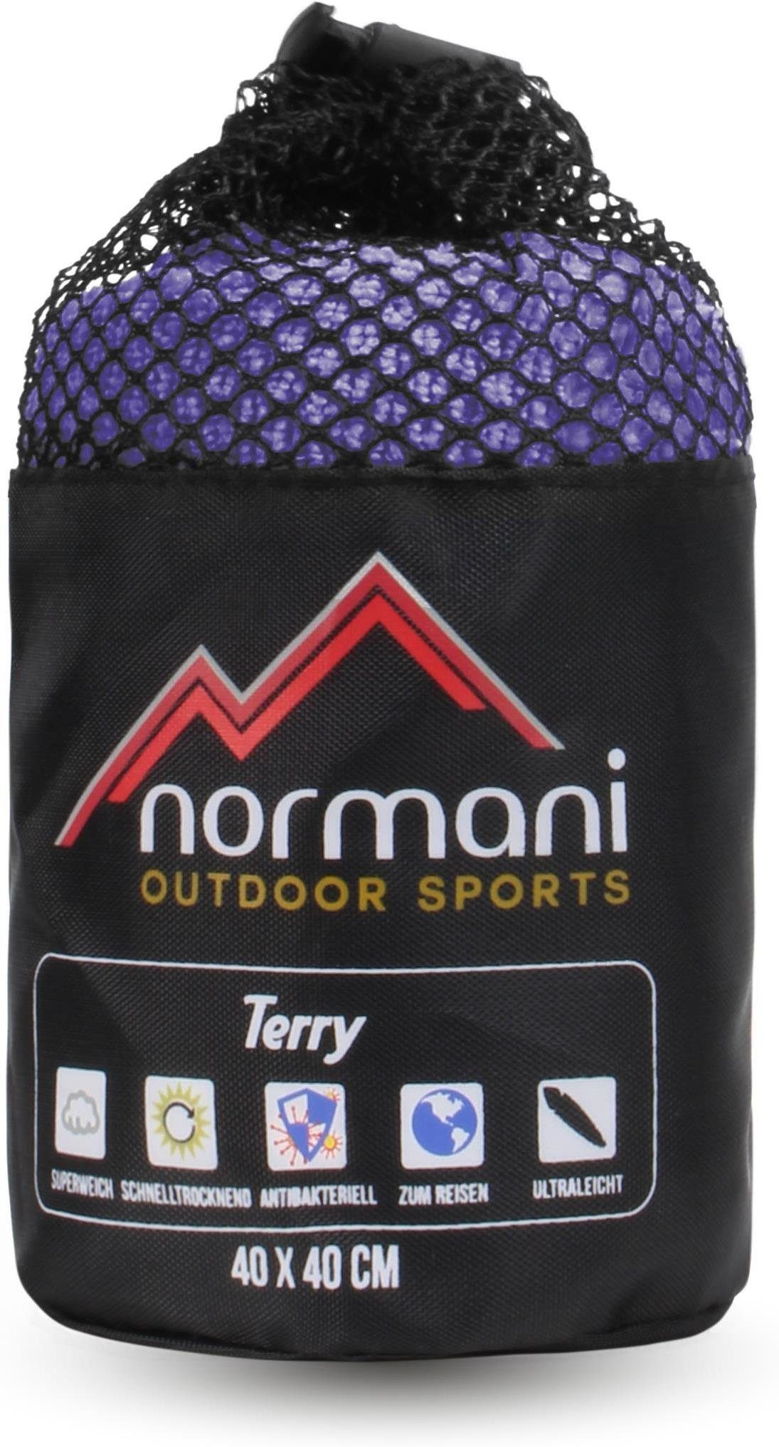 normani Reisehandtuch Terry, Violett 40x40 Mikrofaserhandtuch Polyester