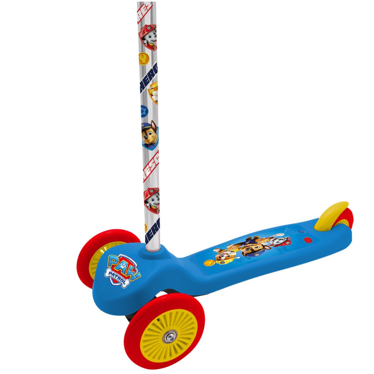 Seven Polska Dreirad Paw Patrol 3-Rad Scooter mit Lean-to-Steer-System und Bremse