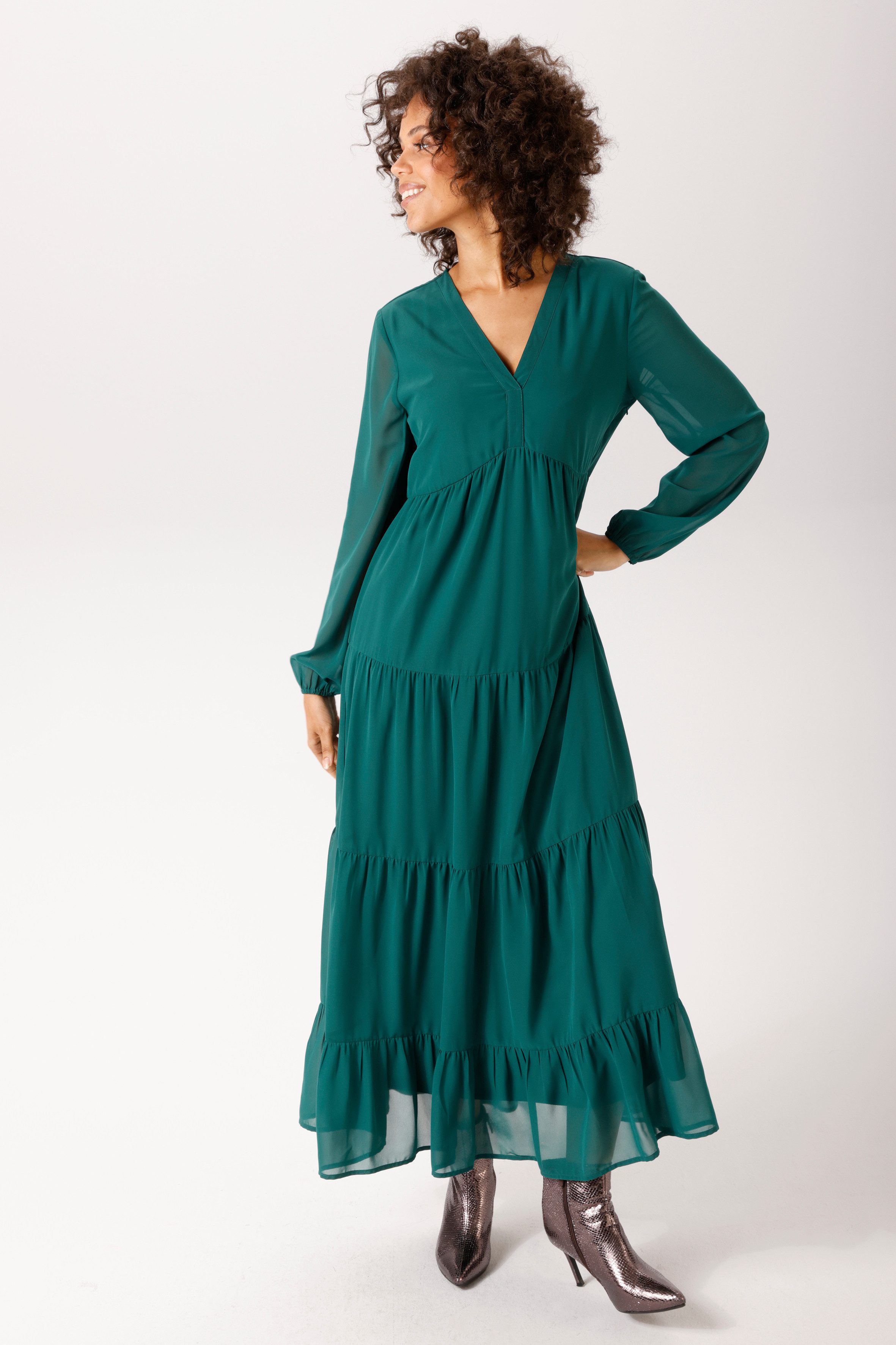 Aniston CASUAL Maxikleid in trendiger Farbpalette - NEUE KOLLEKTION