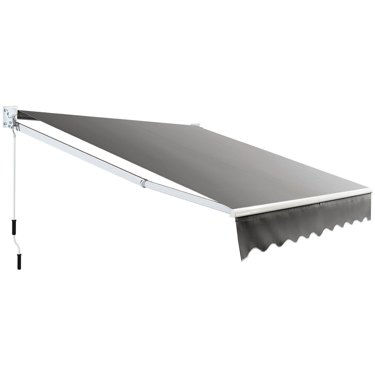COSTWAY Gelenkarmmarkise mit Aluminiumrahmen und -kurbel, günstig online kaufen