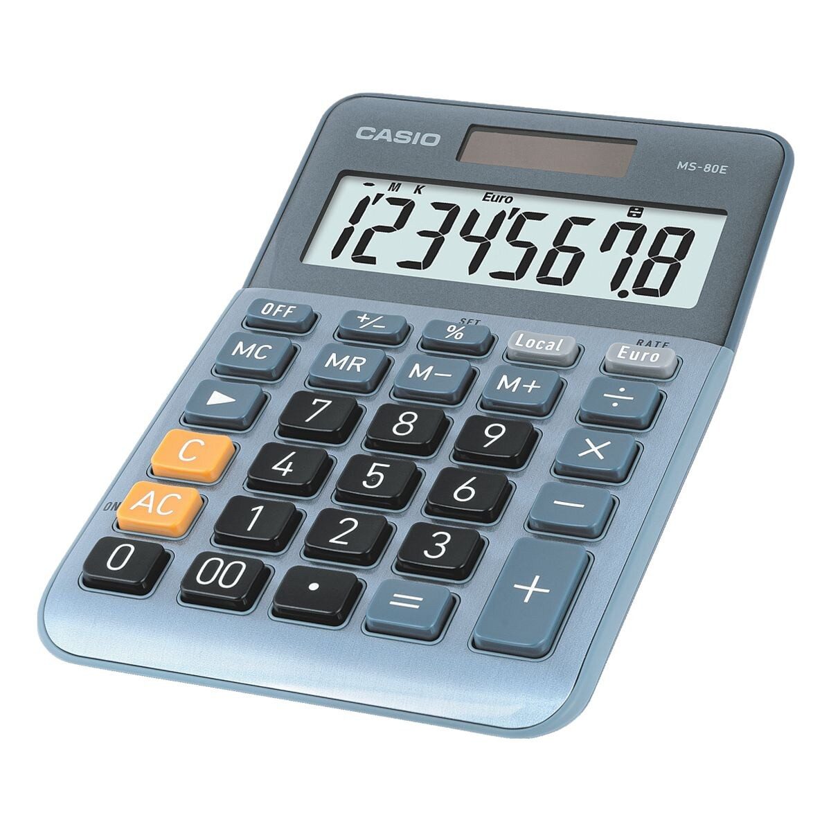 CASIO Taschenrechner MS-80E, 4 Tasten-Speicher, 8-stellig
