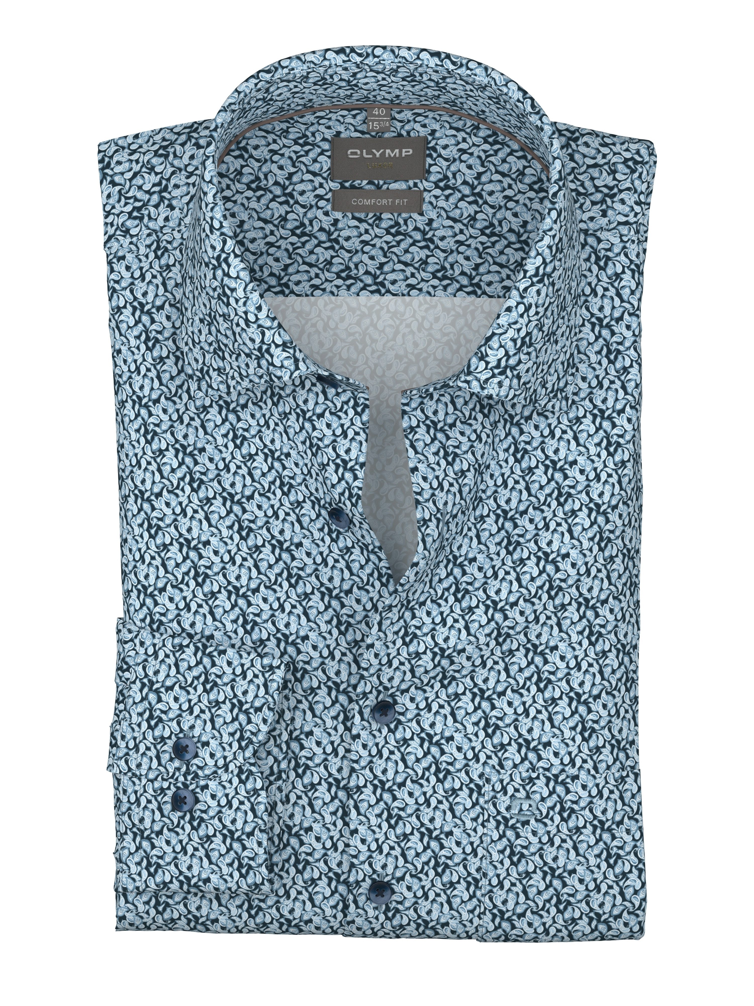 OLYMP Langarmhemd Luxor New Kentkragen, comfort fit