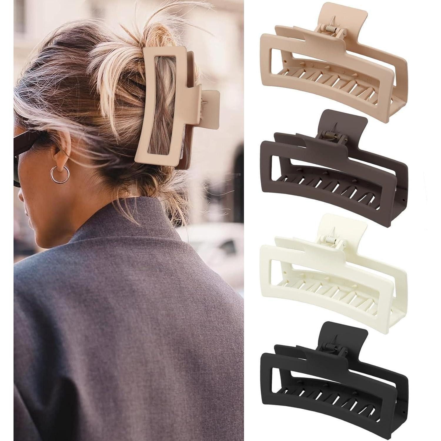 LuxusKollektion Haarklammer Haarklammer 13cm Damen Rutschfester Hair Clip Extra Große Haarklammer