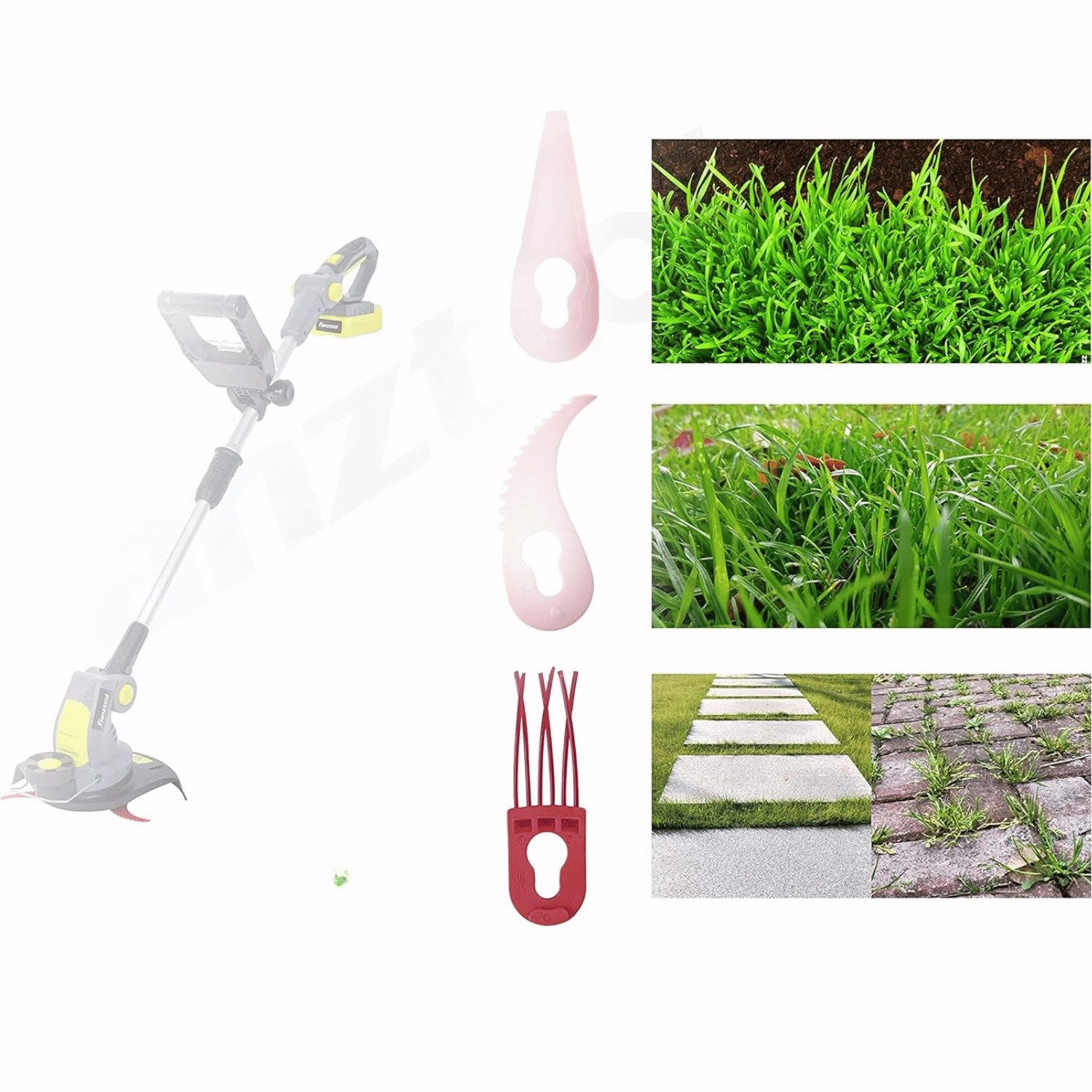 Fanztool Rasenmähermesser Rasentrimmer-Zubehör Rasentrimmermesser für Rasentrimmer 20Stk. – Bild 4 von 4