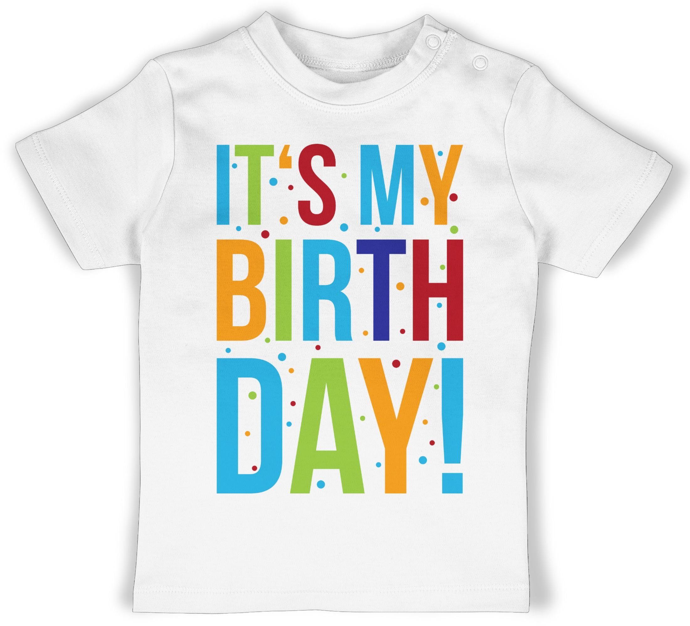 Geburtstag Geschenk 1 my Baby Weiß Shirtracer Birthday! T-Shirt It's