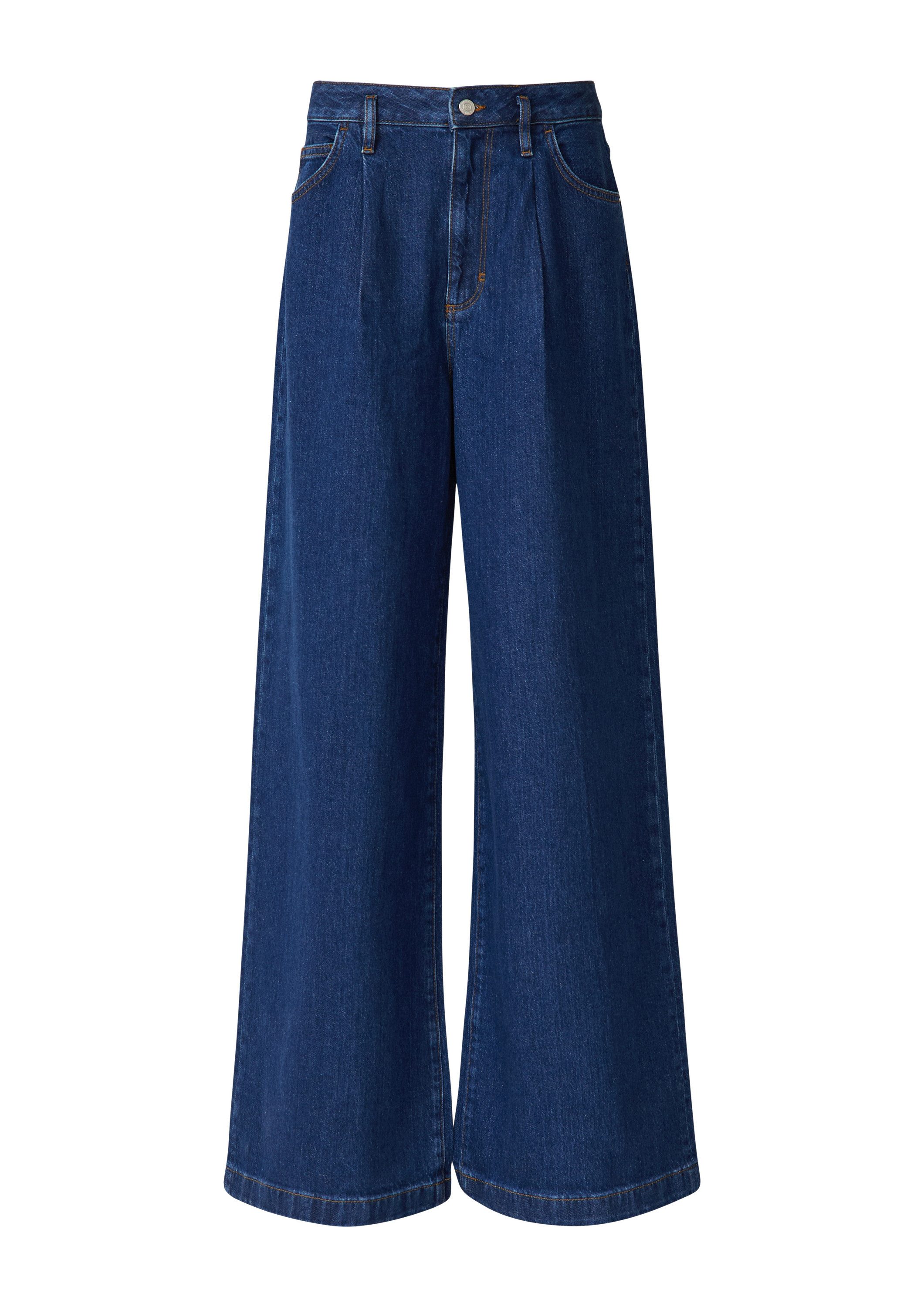 comma Weite Jeans Jeans-Hose Jeans mit Extra Wide Leg und Bundfalten günstig online kaufen