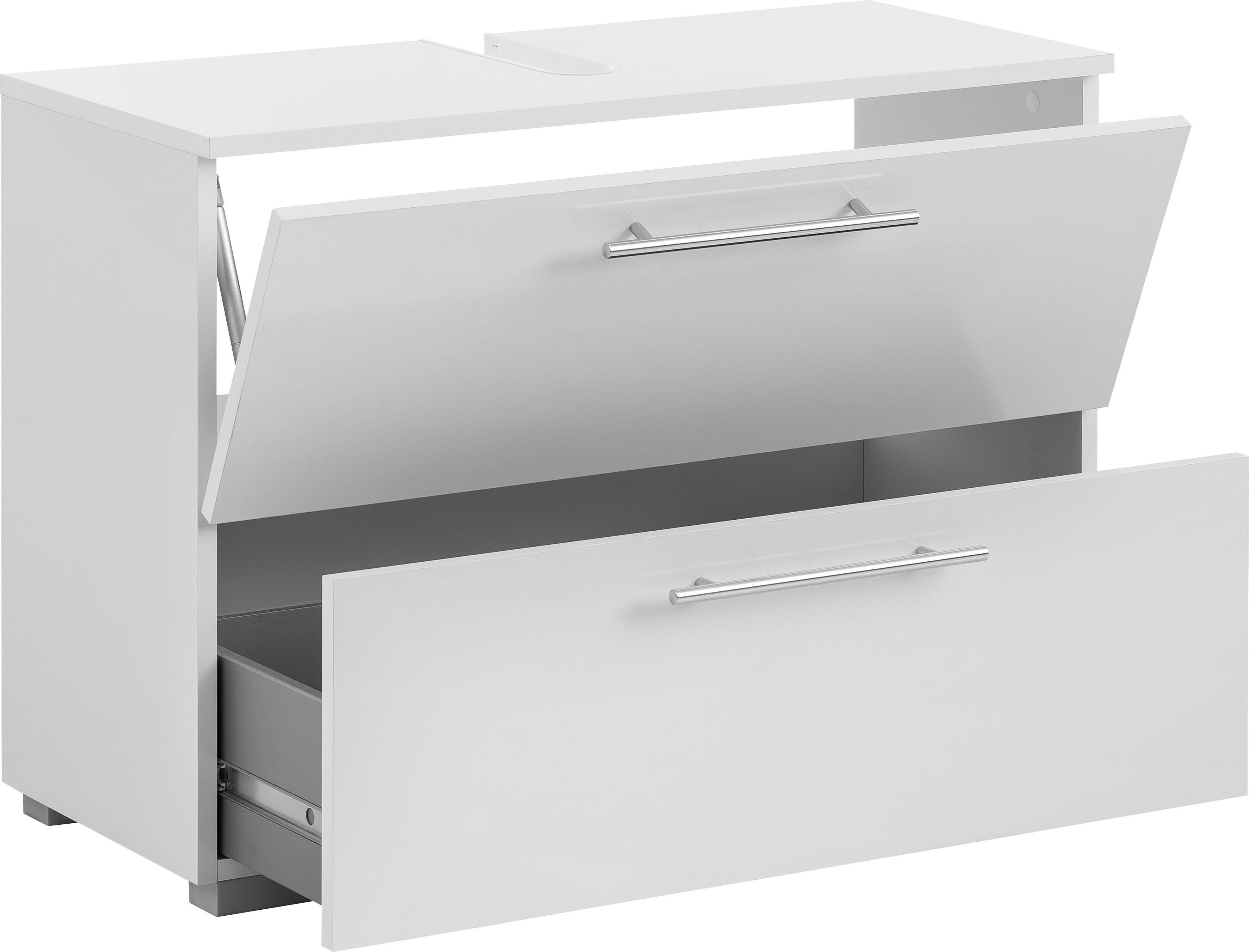 welltime Waschbeckenunterschrank Carlos, Waschbeckenunterschrank, Made in Germany, B: 80 cm Solide Verarbeitung - Dieses Produkt ist in Deutschland gefertigt – Bild 3 von 5
