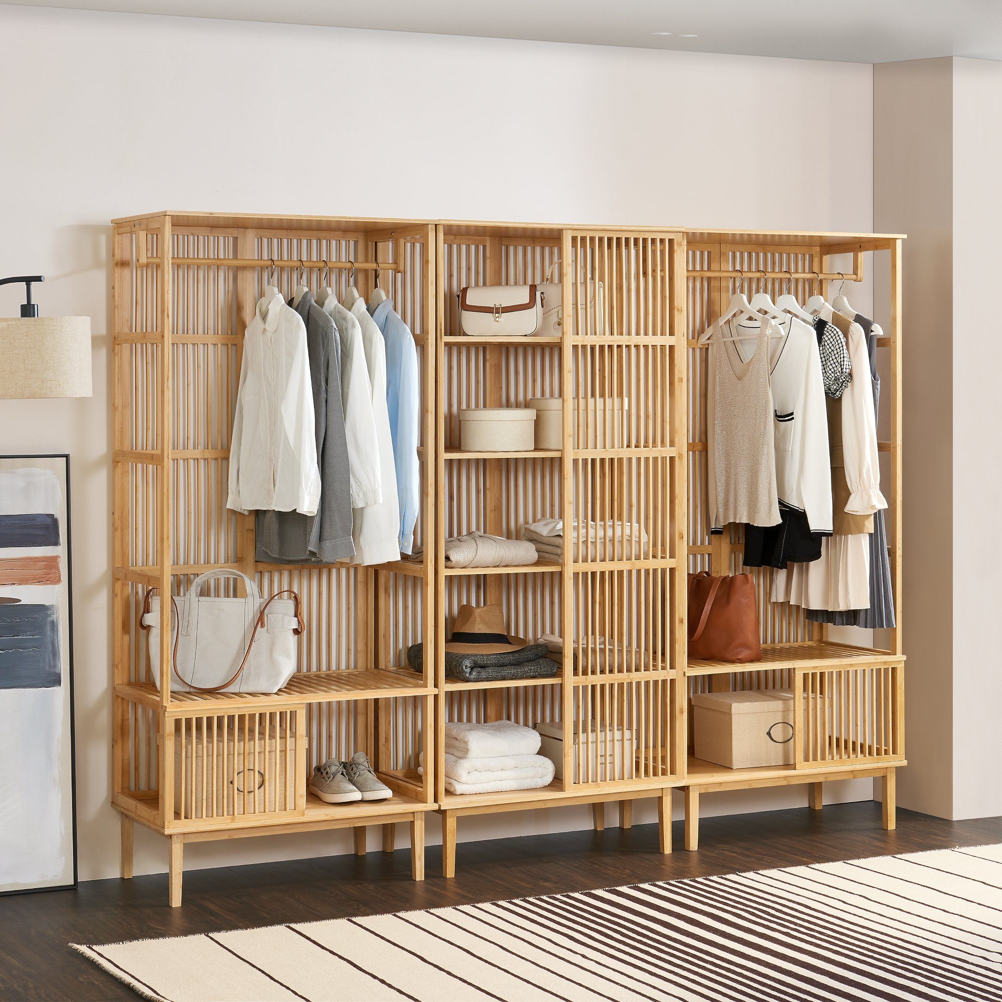 en.casa Garderoben-Set, (3-St., bestehend aus 2 günstig online kaufen